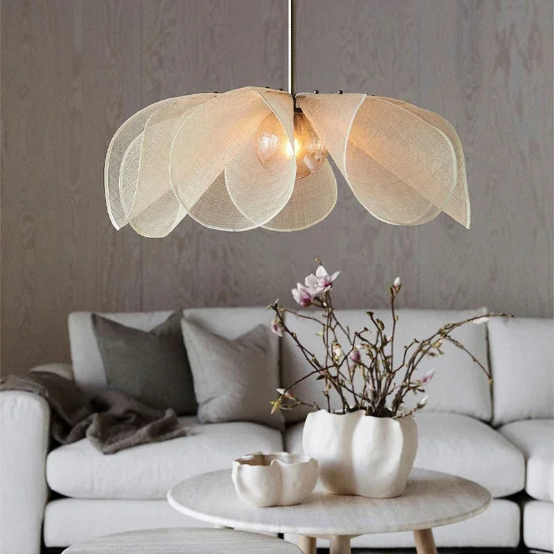 Vintage stoffen hanglamp