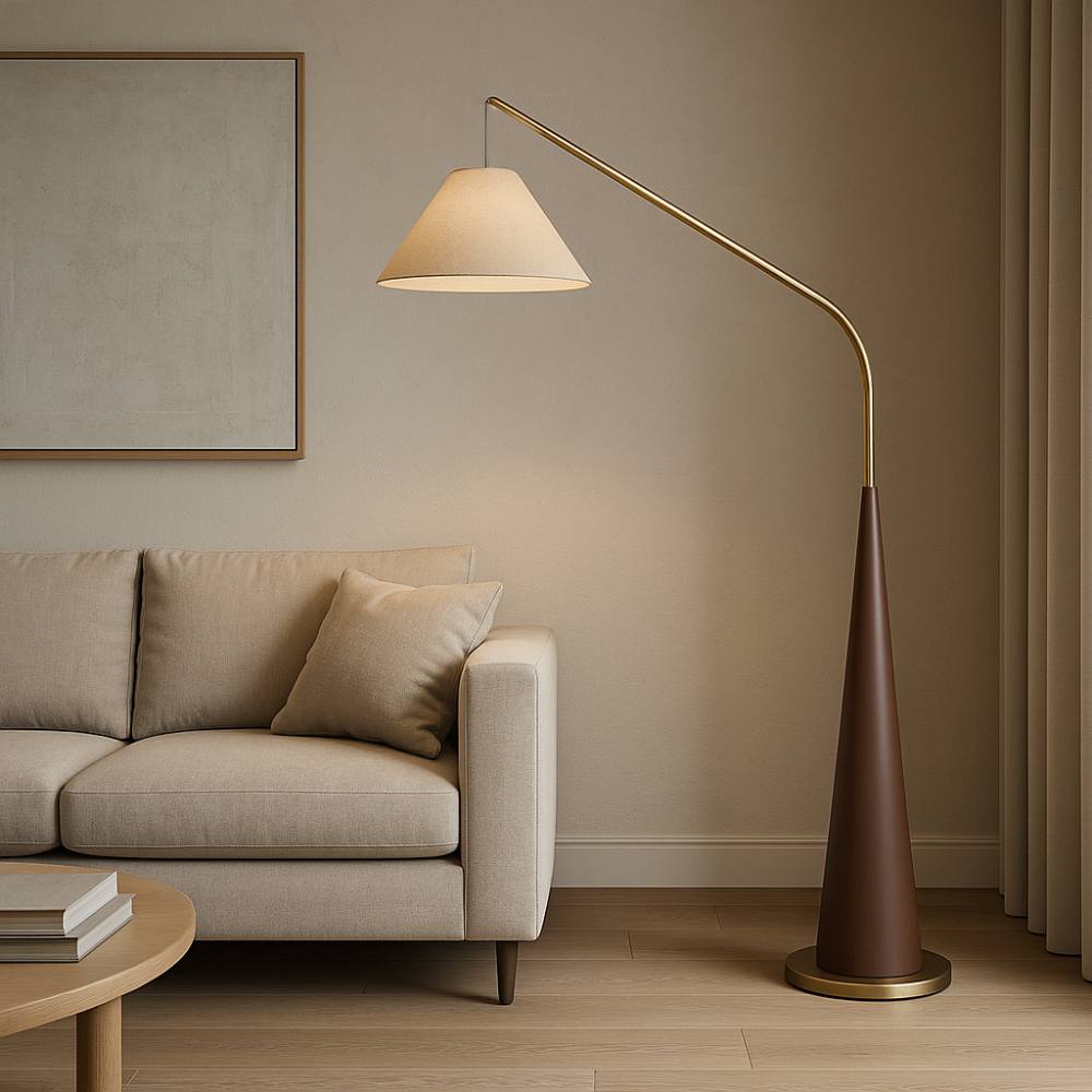 Charle's Houten Booglamp