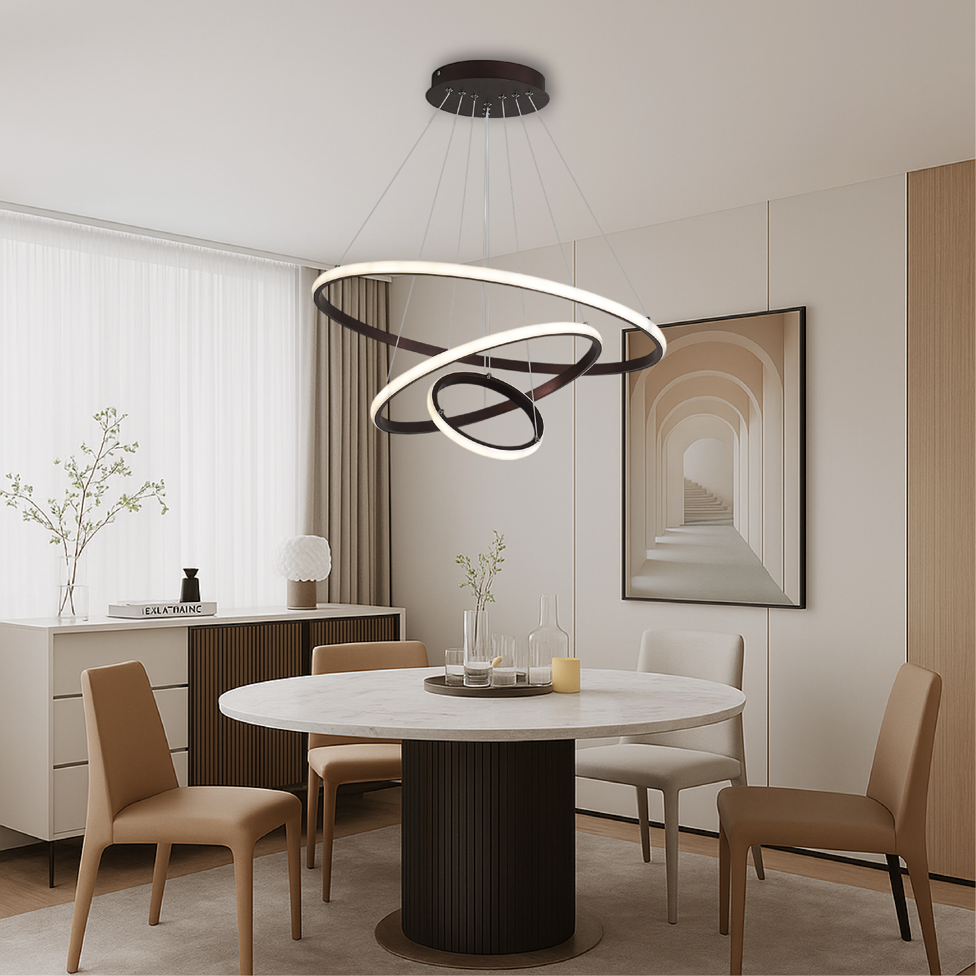 3 lagen moderne kroonluchter