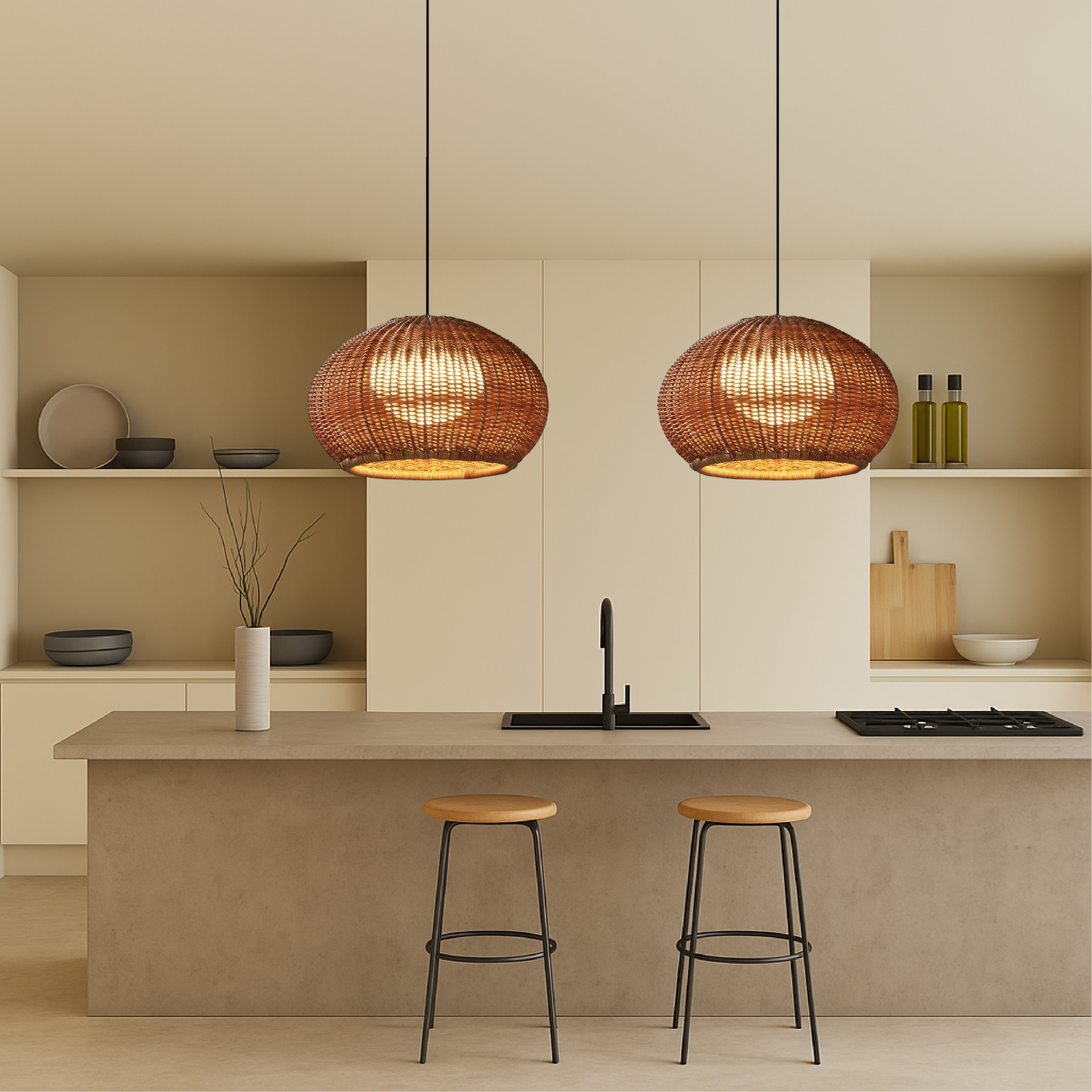 Bamboe Buiten/Binnen Hanglamp