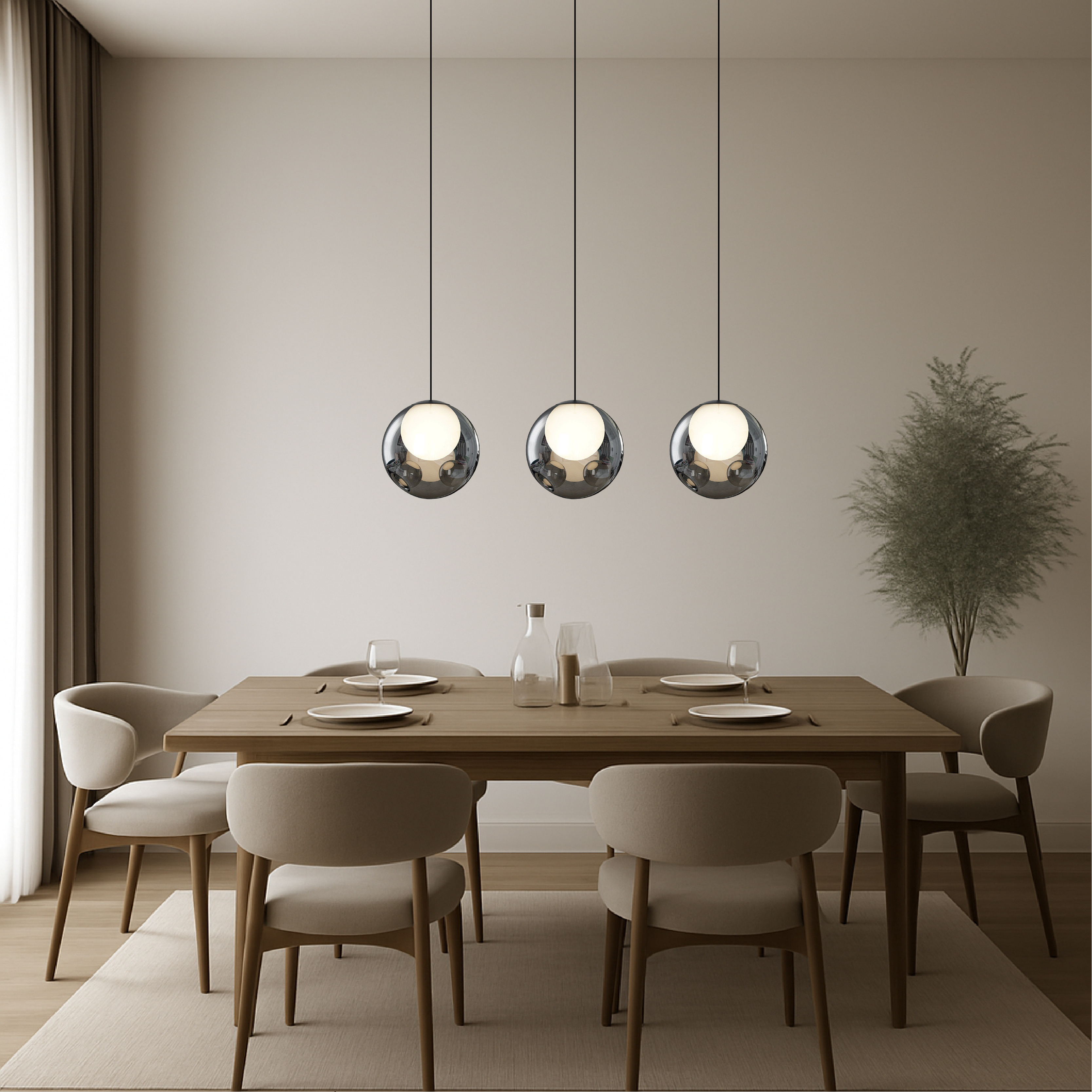 Italiaanse glazen hanglamp