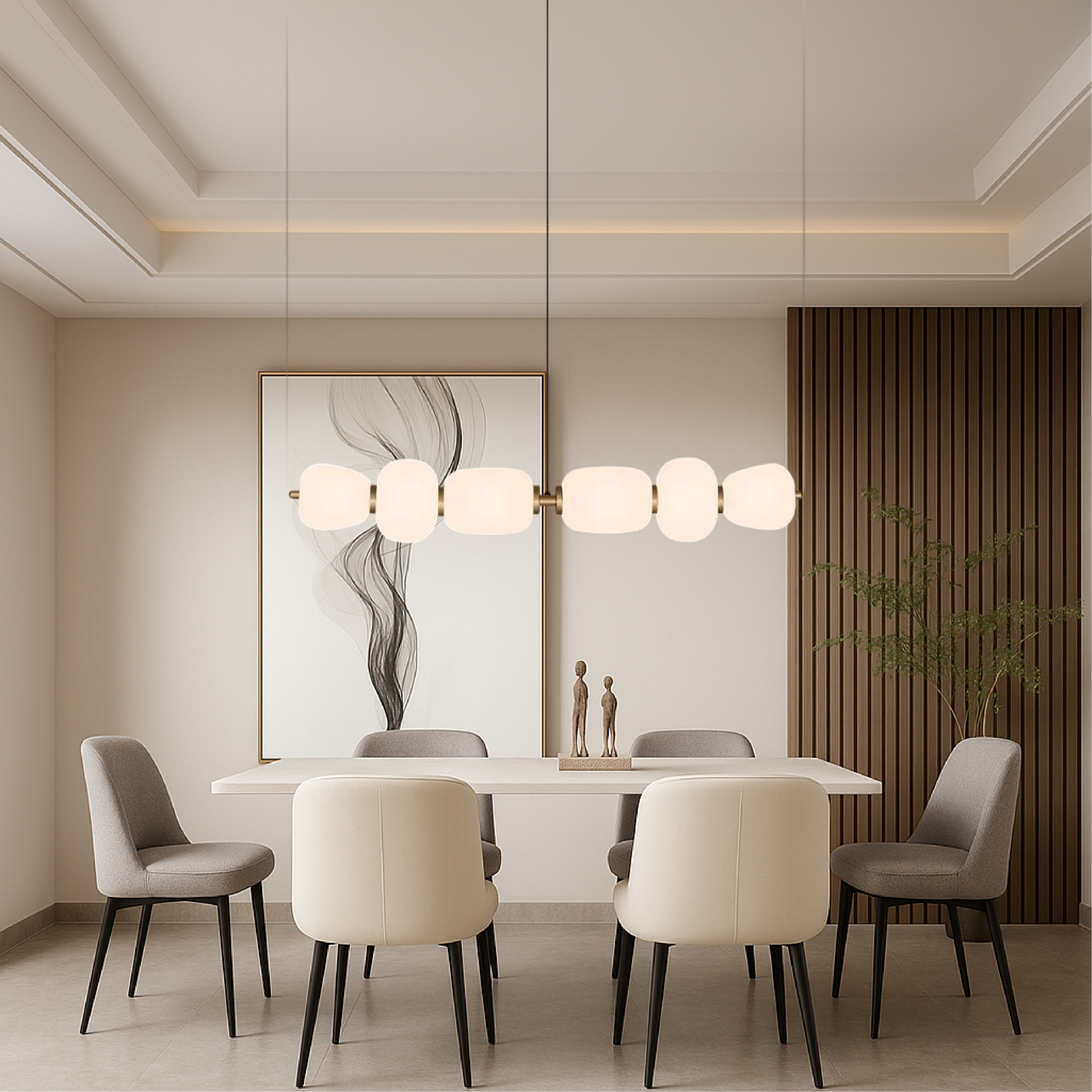 Bar hanglamp wit glas