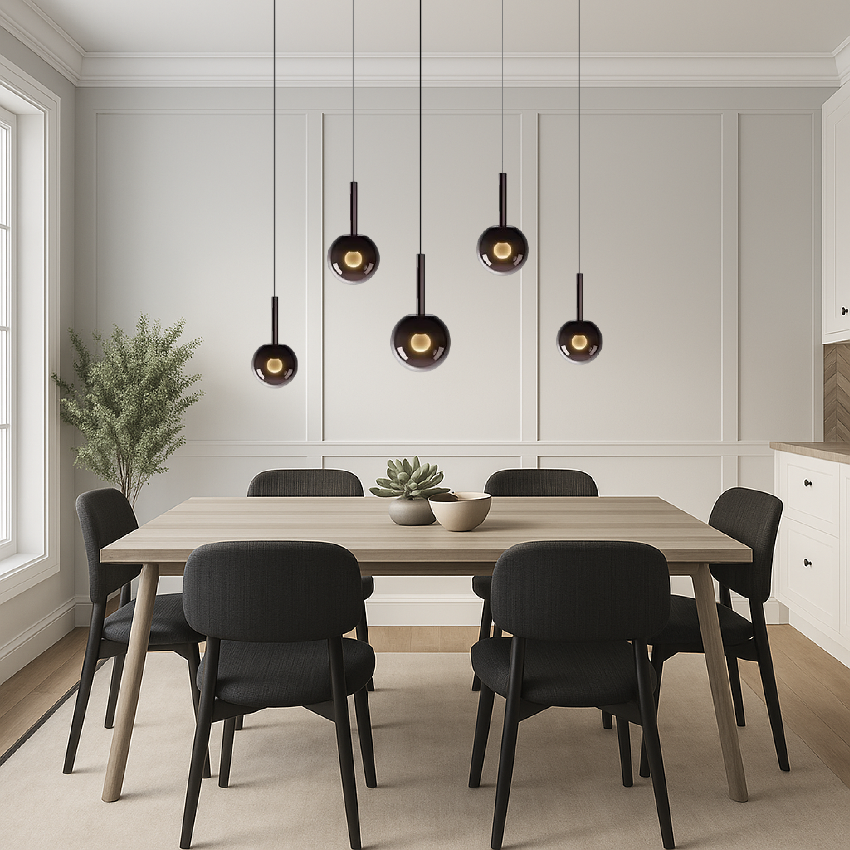 Scandinavische glazen hanglamp
