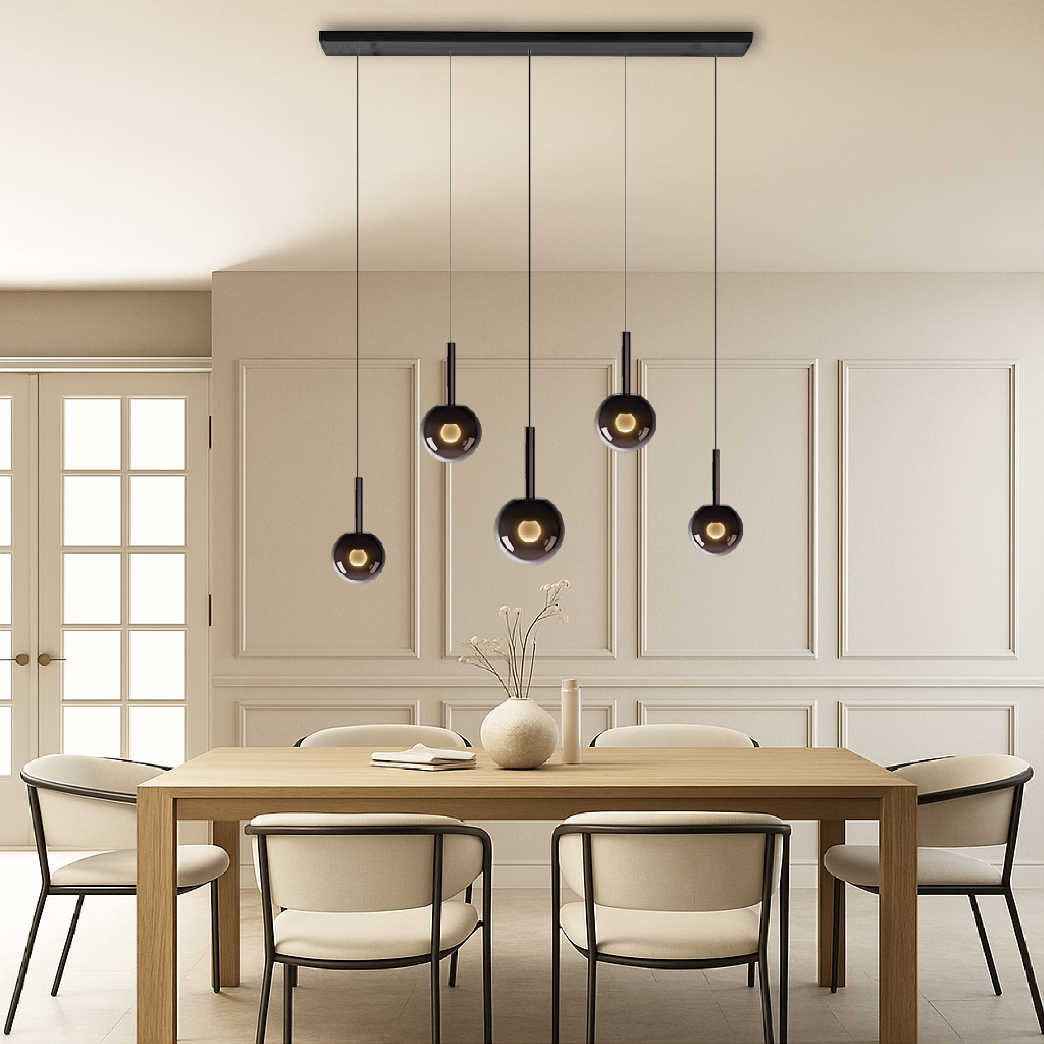 Scandinavische glazen hanglamp