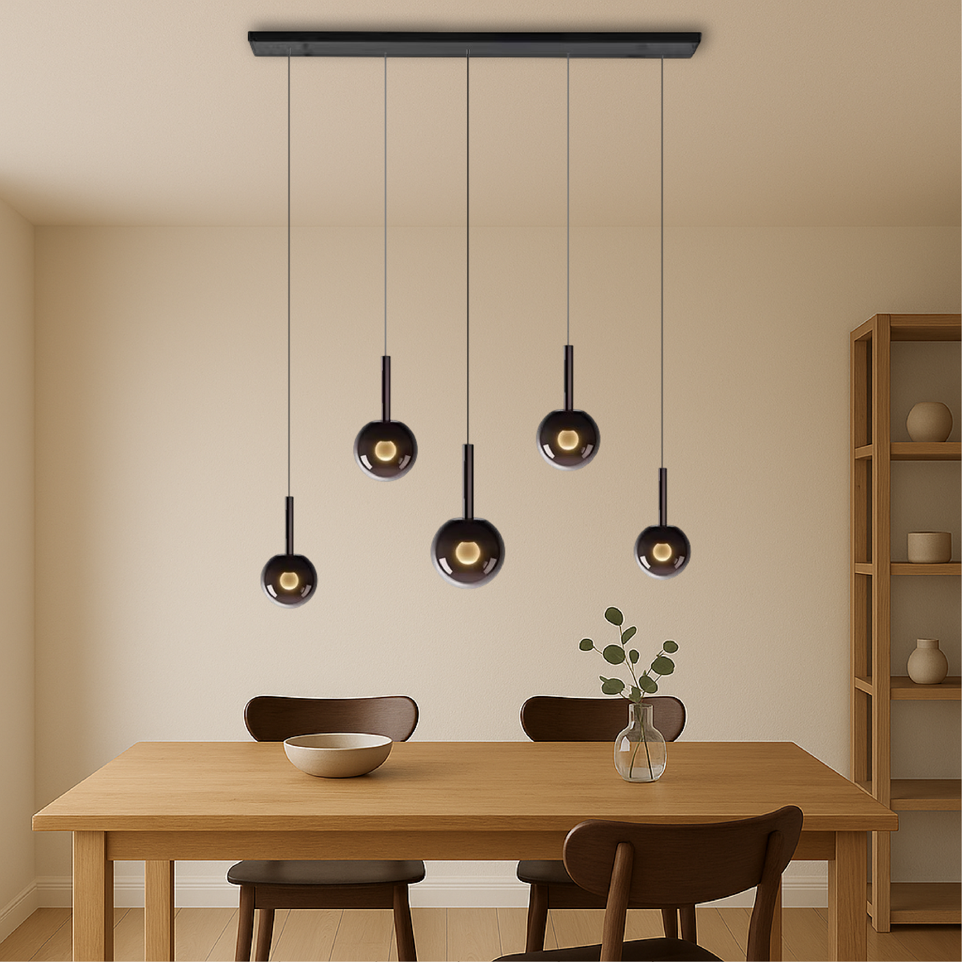 Scandinavische glazen hanglamp