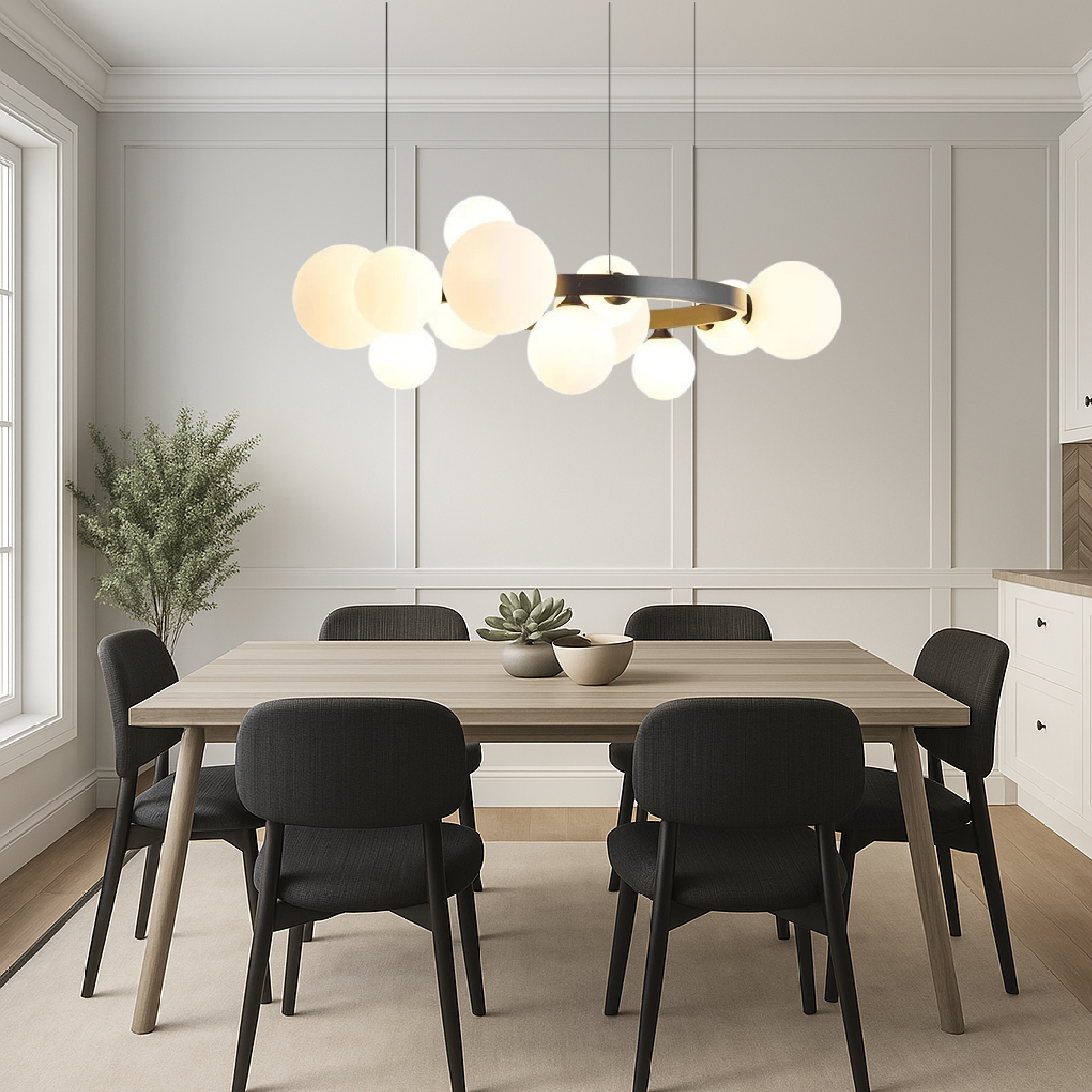 Scandinavische woonkamer kroonluchter