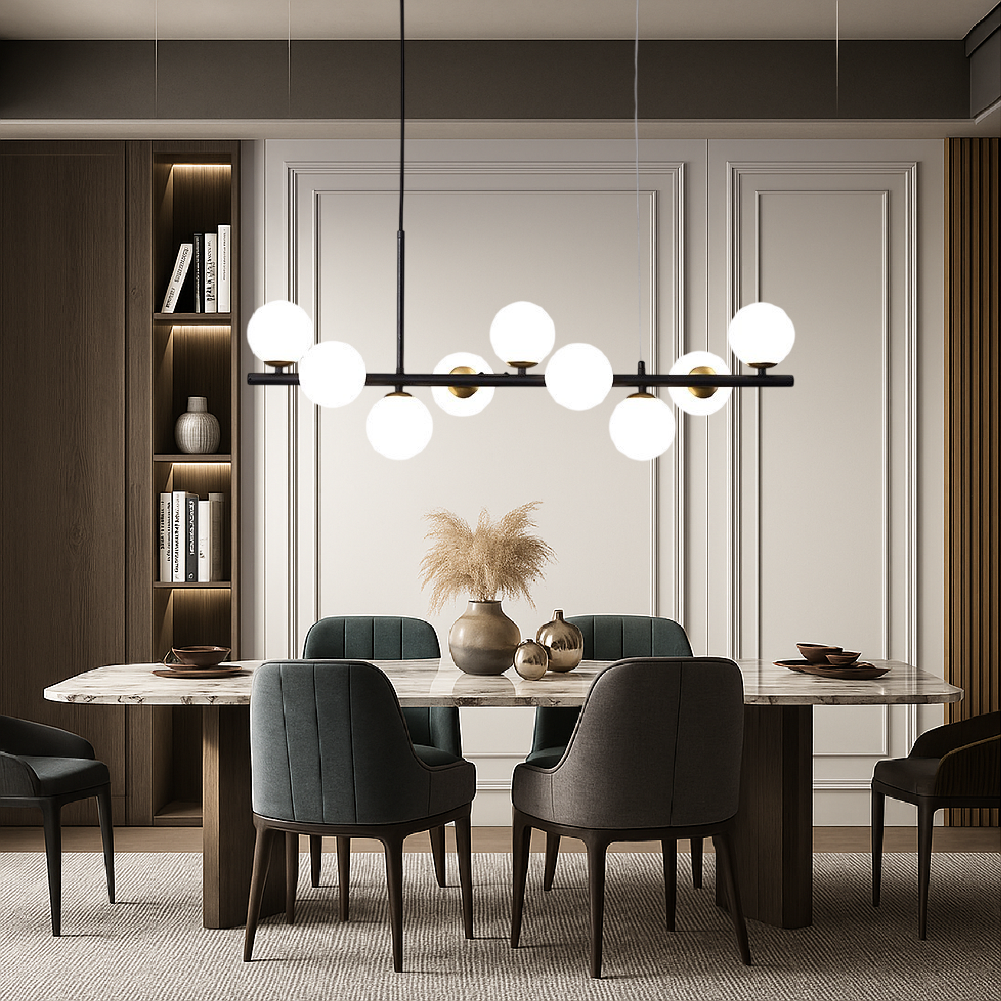 Eetkamer Zwarte Hanglamp