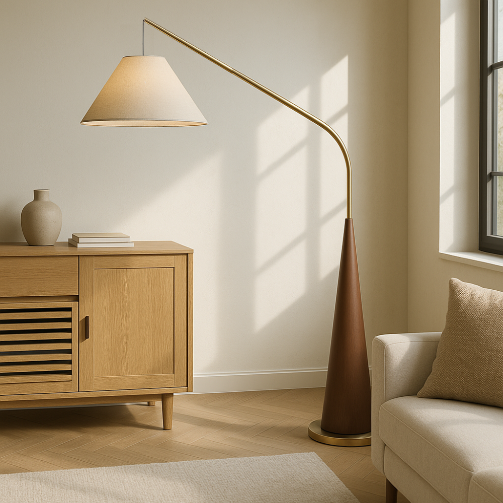 Charle's Houten Booglamp