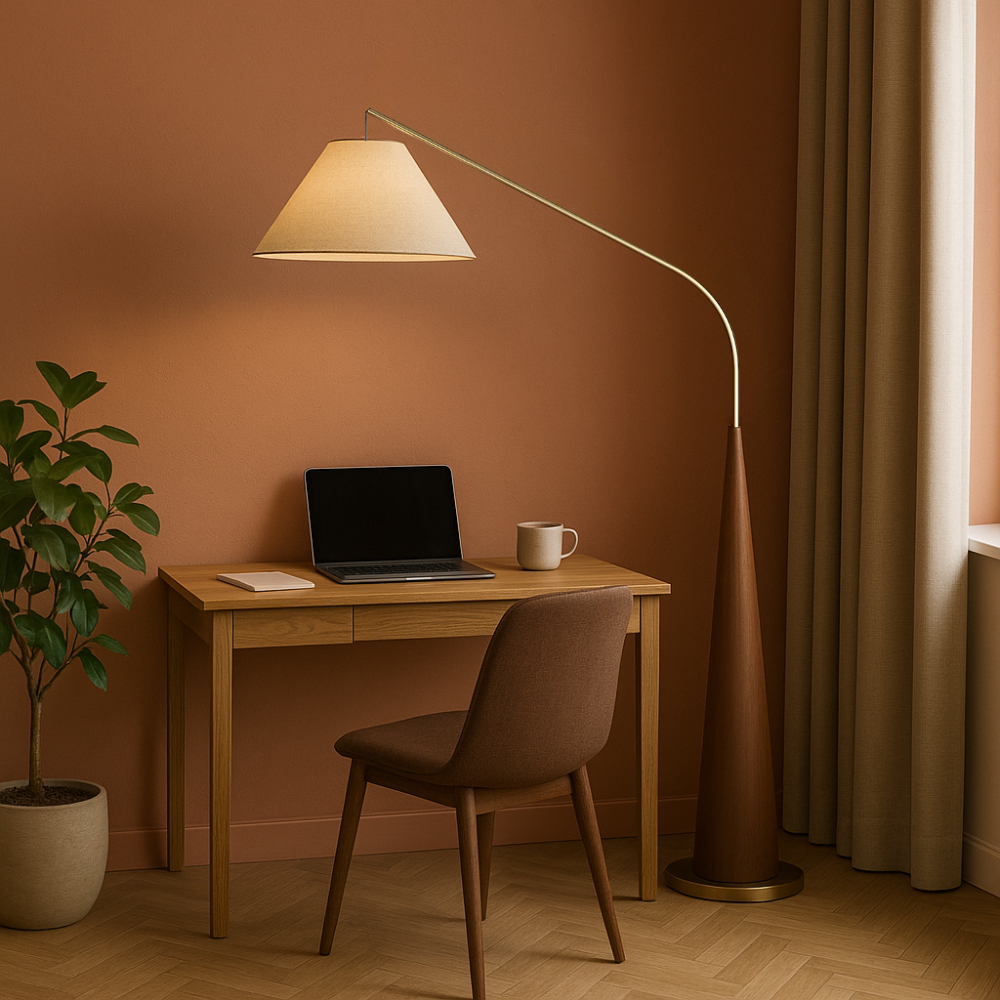 Charle's Houten Booglamp