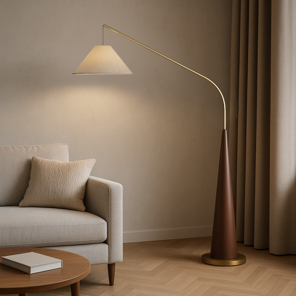 Charle's Houten Booglamp