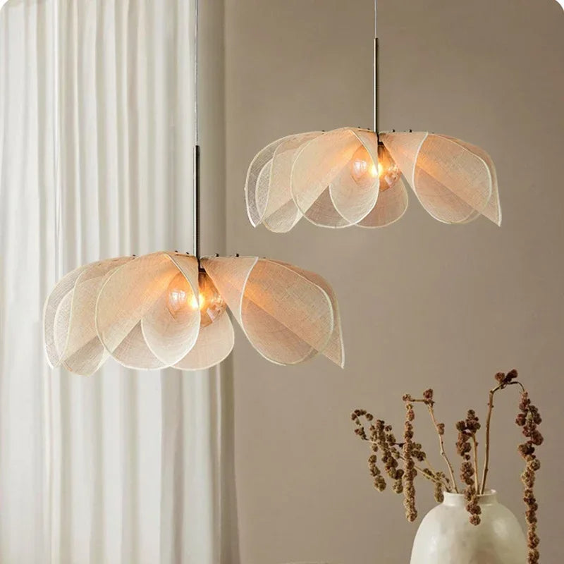 Vintage stoffen hanglamp
