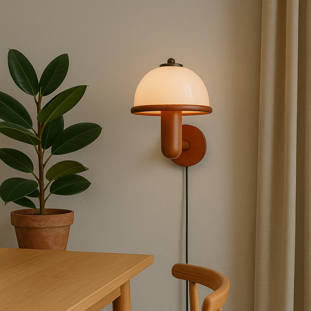 Paddestoel Wandlamp