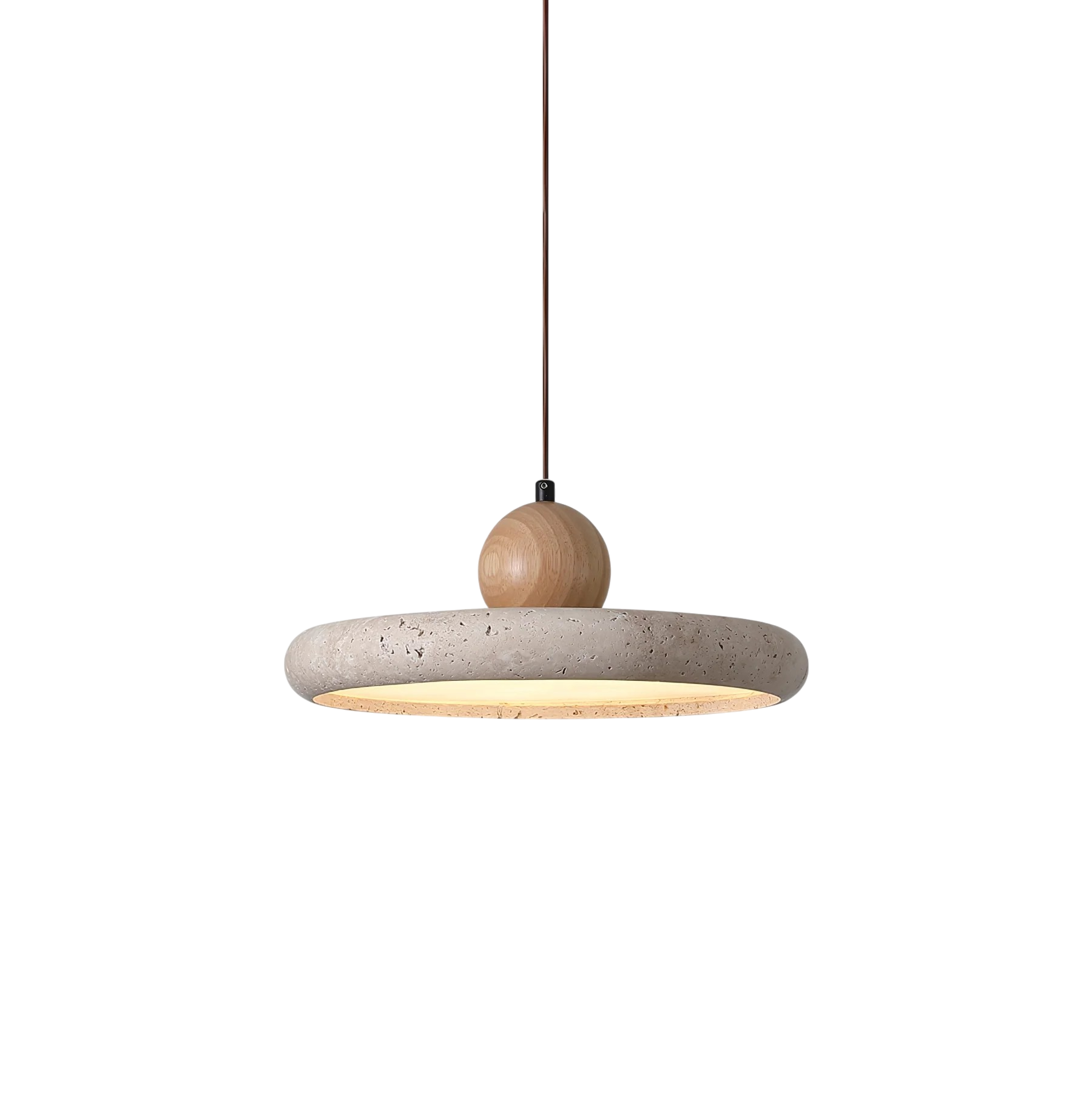 Travertijn Hout Hanglamp