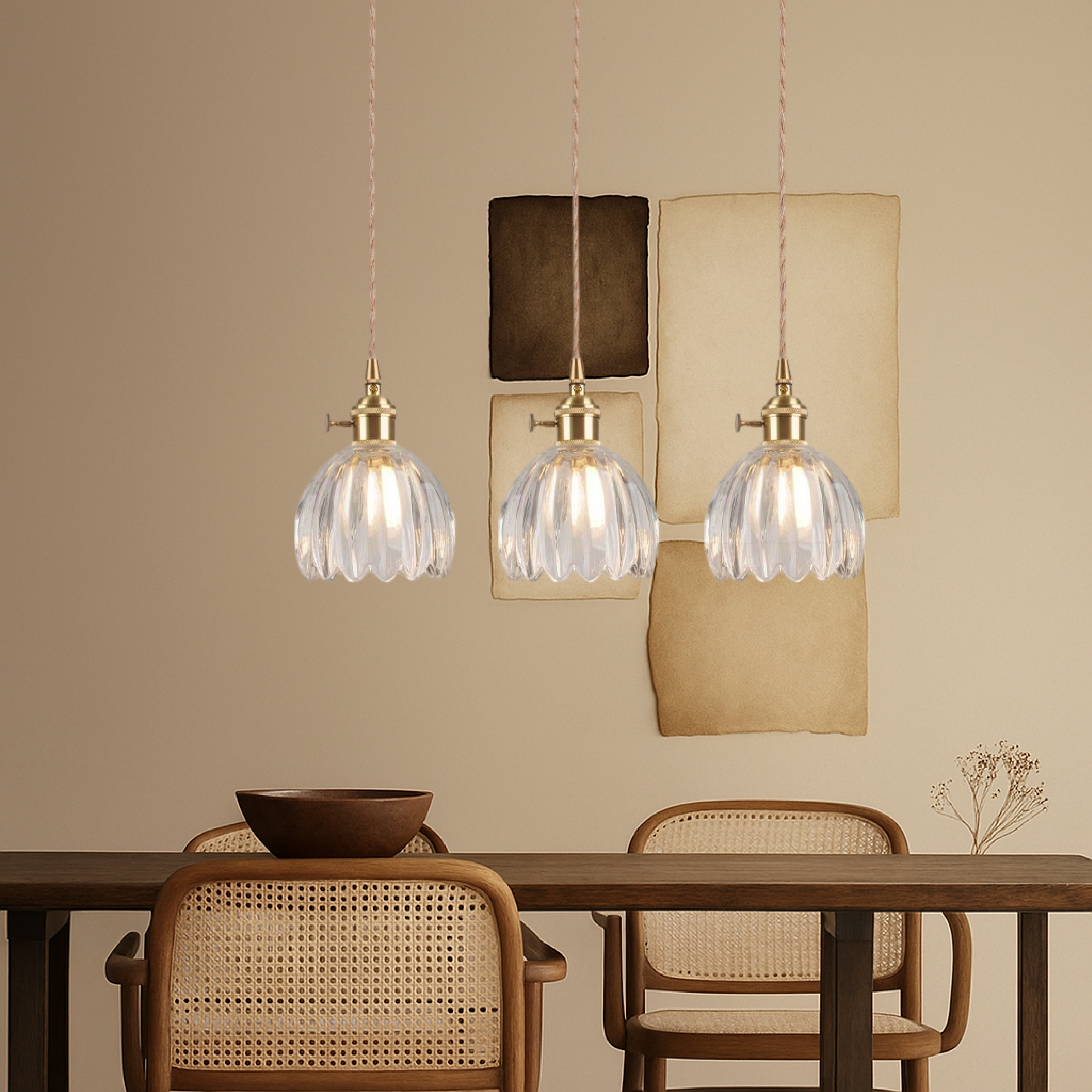 Japanse glazen hanglamp