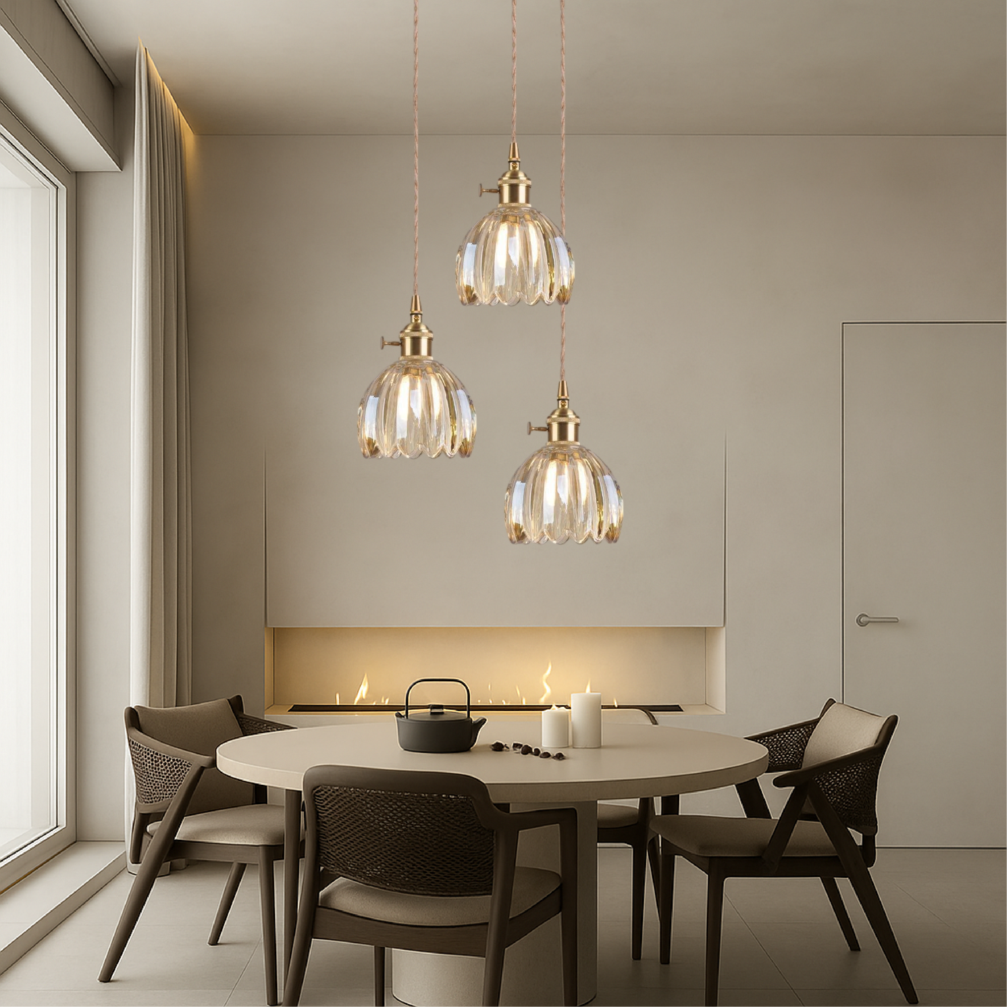 Japanse glazen hanglamp