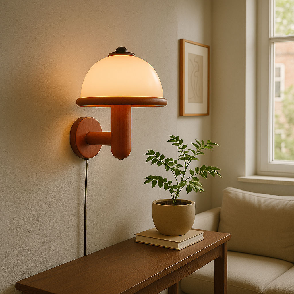 Paddestoel Wandlamp