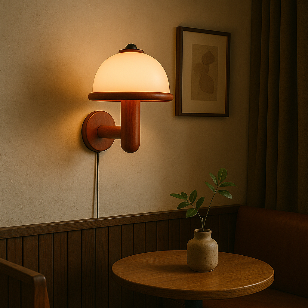 Paddestoel Wandlamp
