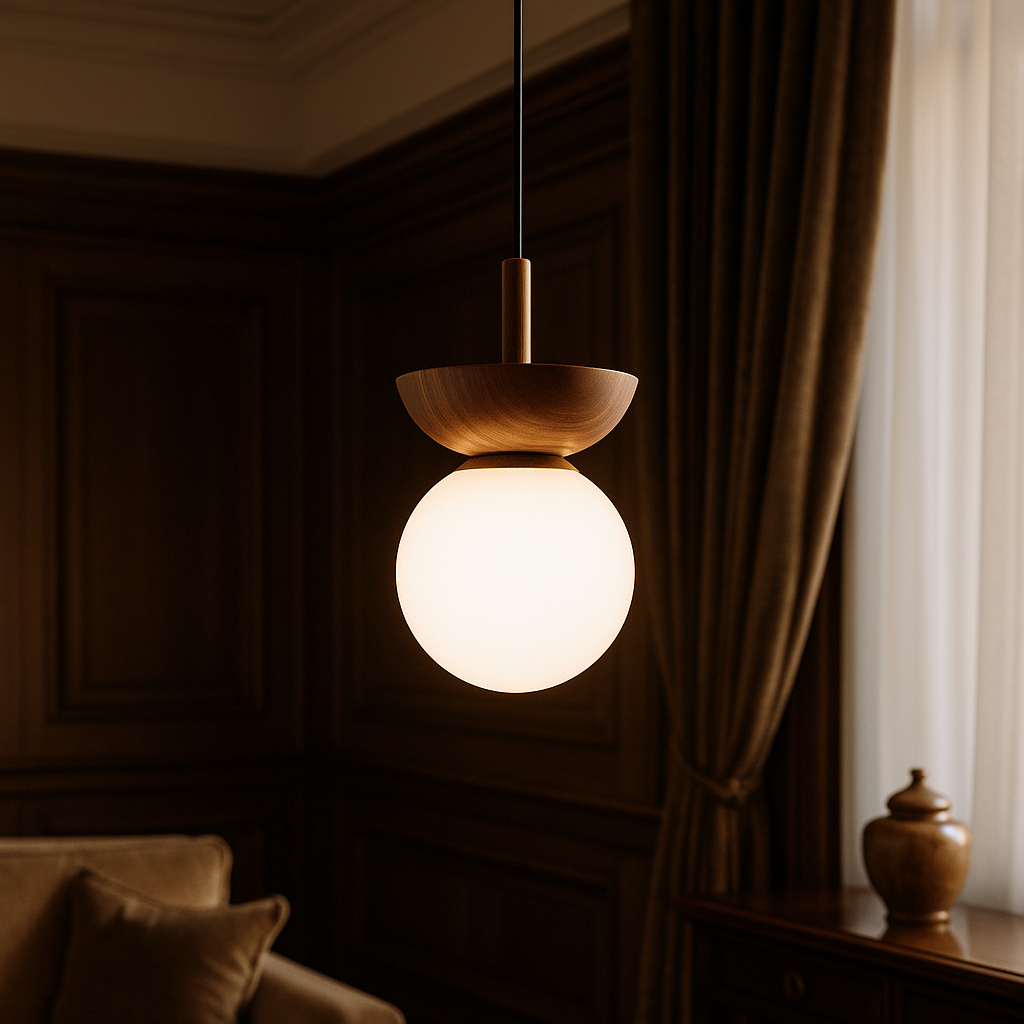 Japandi Houten Hanglamp