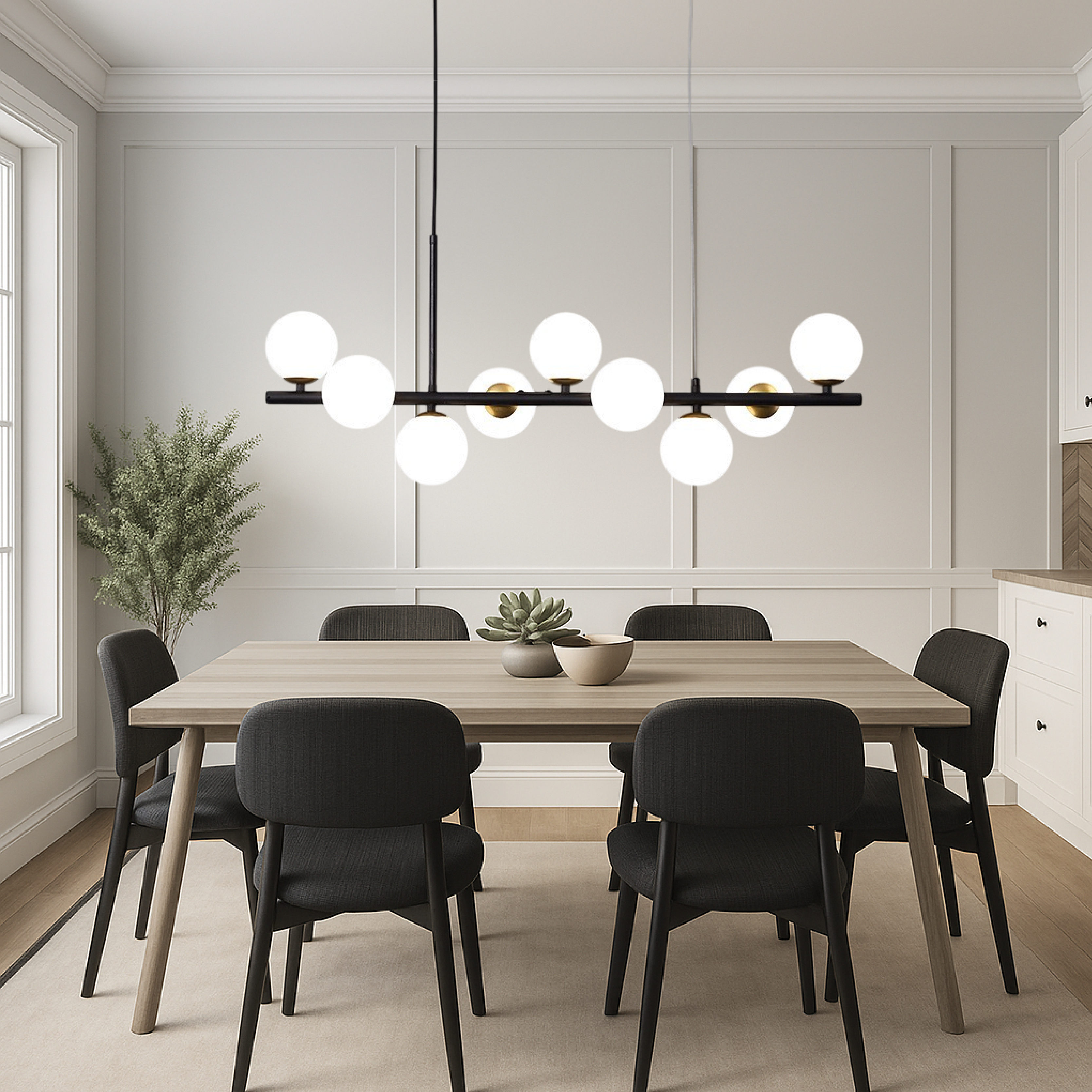 Eetkamer Zwarte Hanglamp