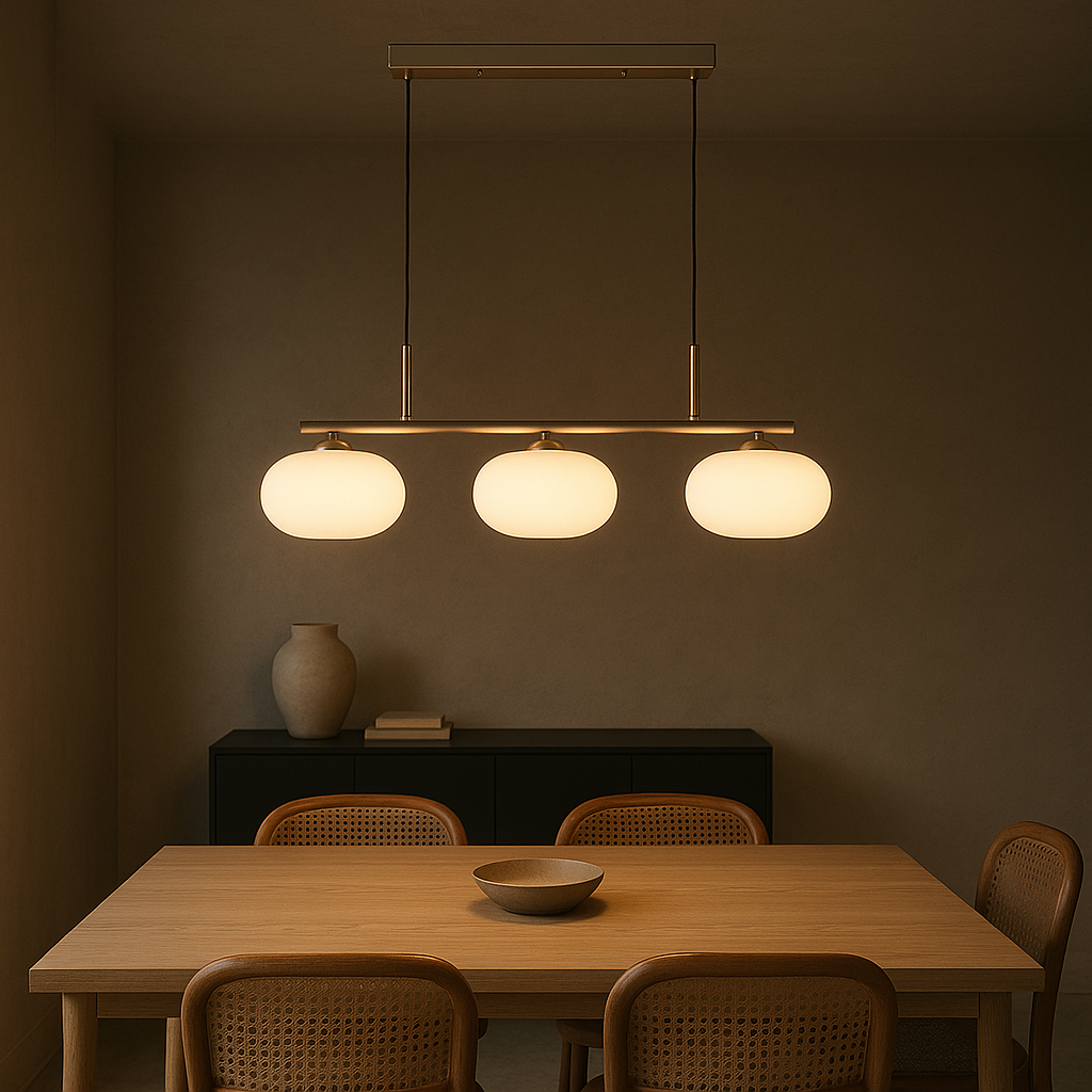 Bauhaus 3-kops hanglamp