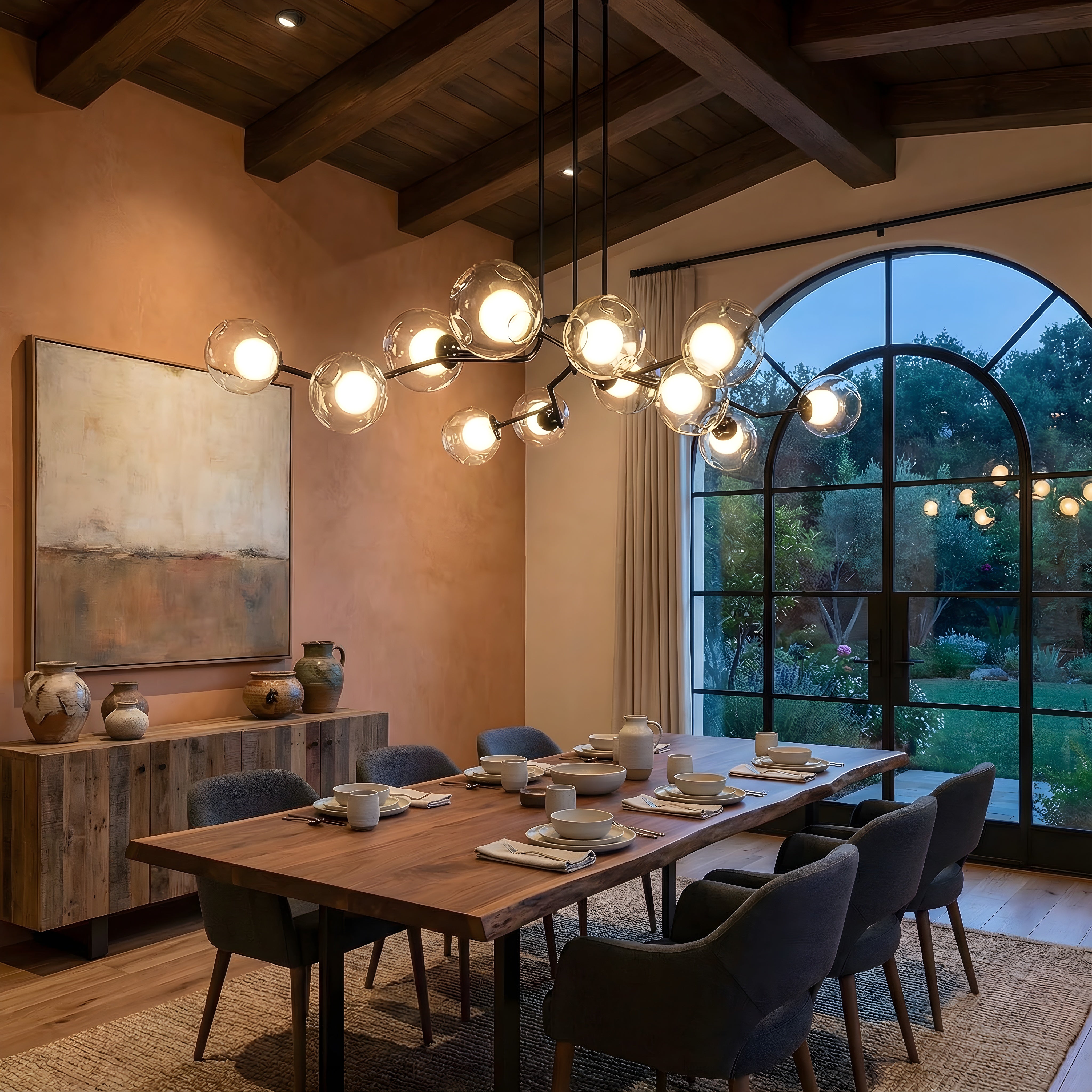 Scandinavische glazen plafondlamp