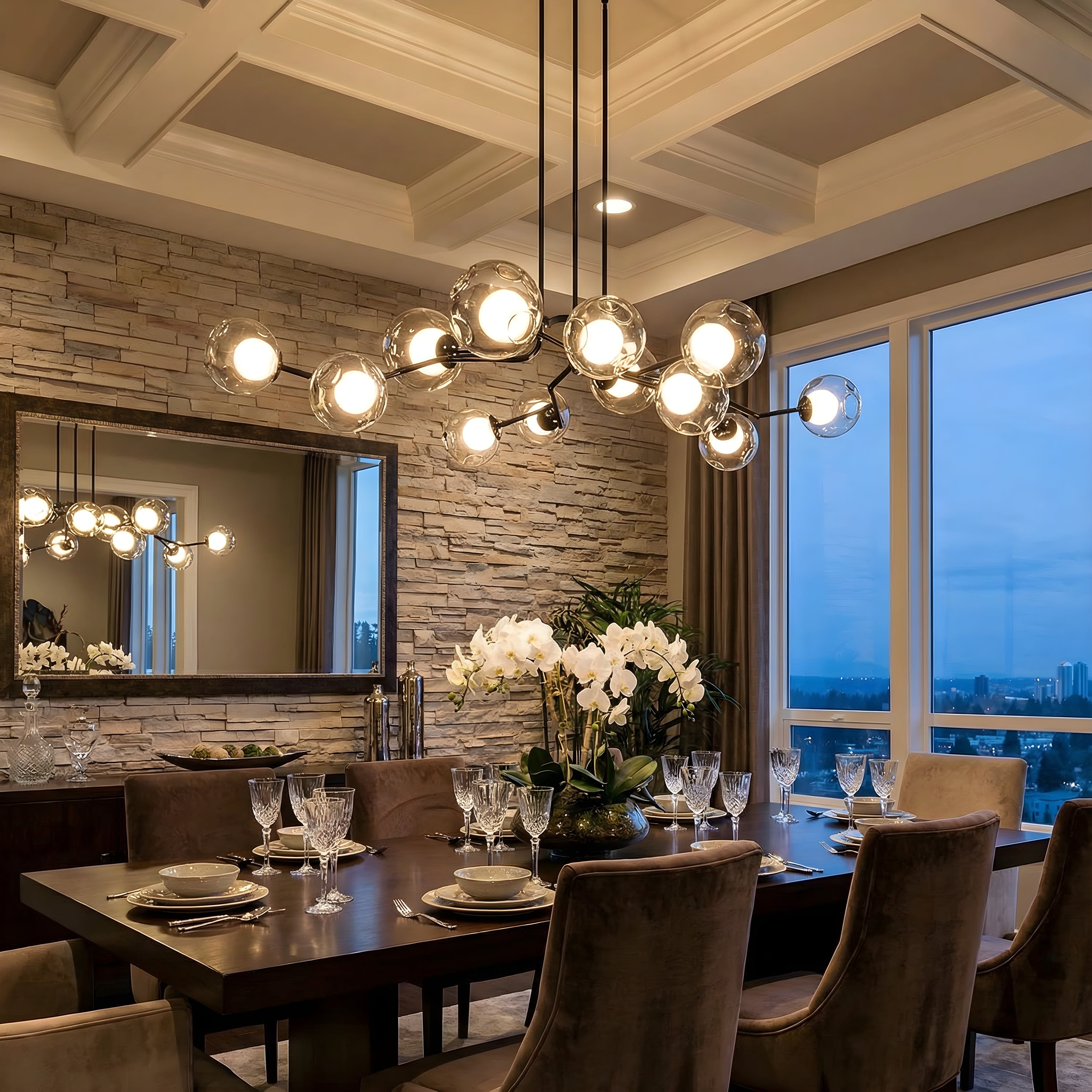 Scandinavische glazen plafondlamp