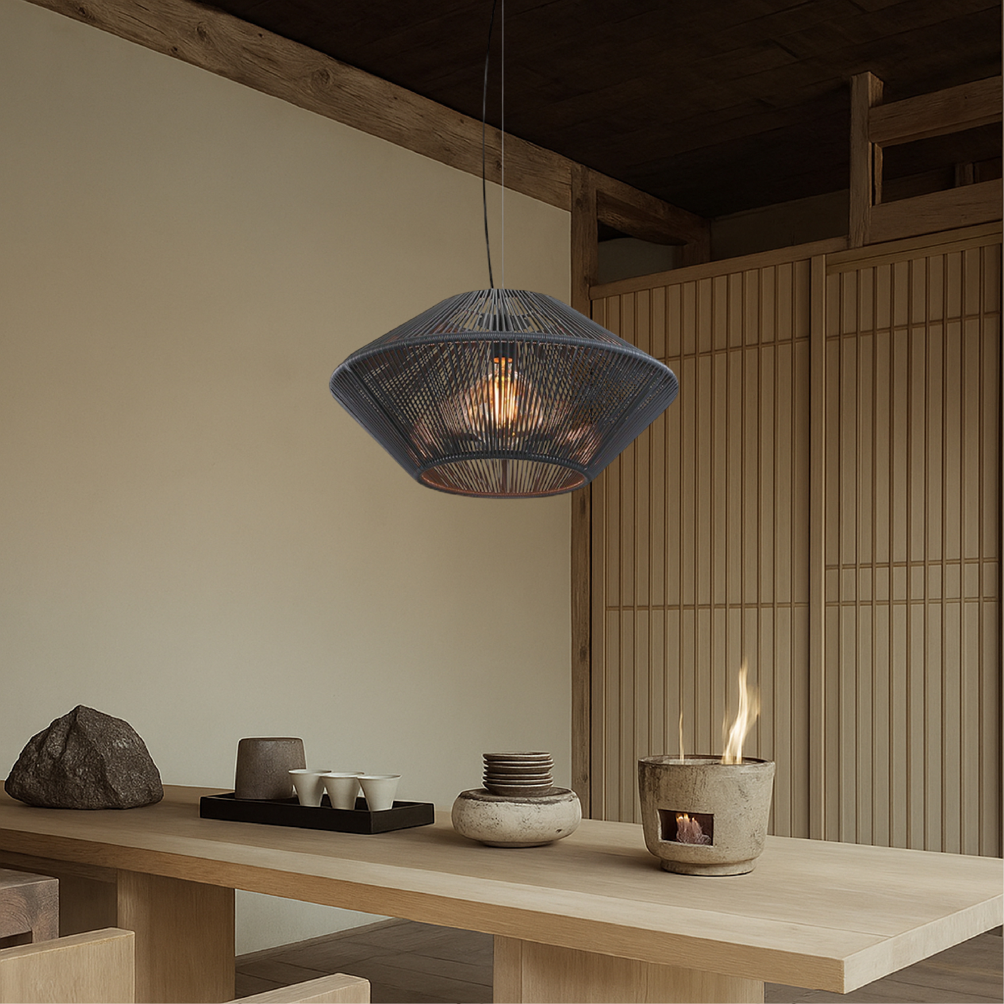 Handgeweven hanglamp