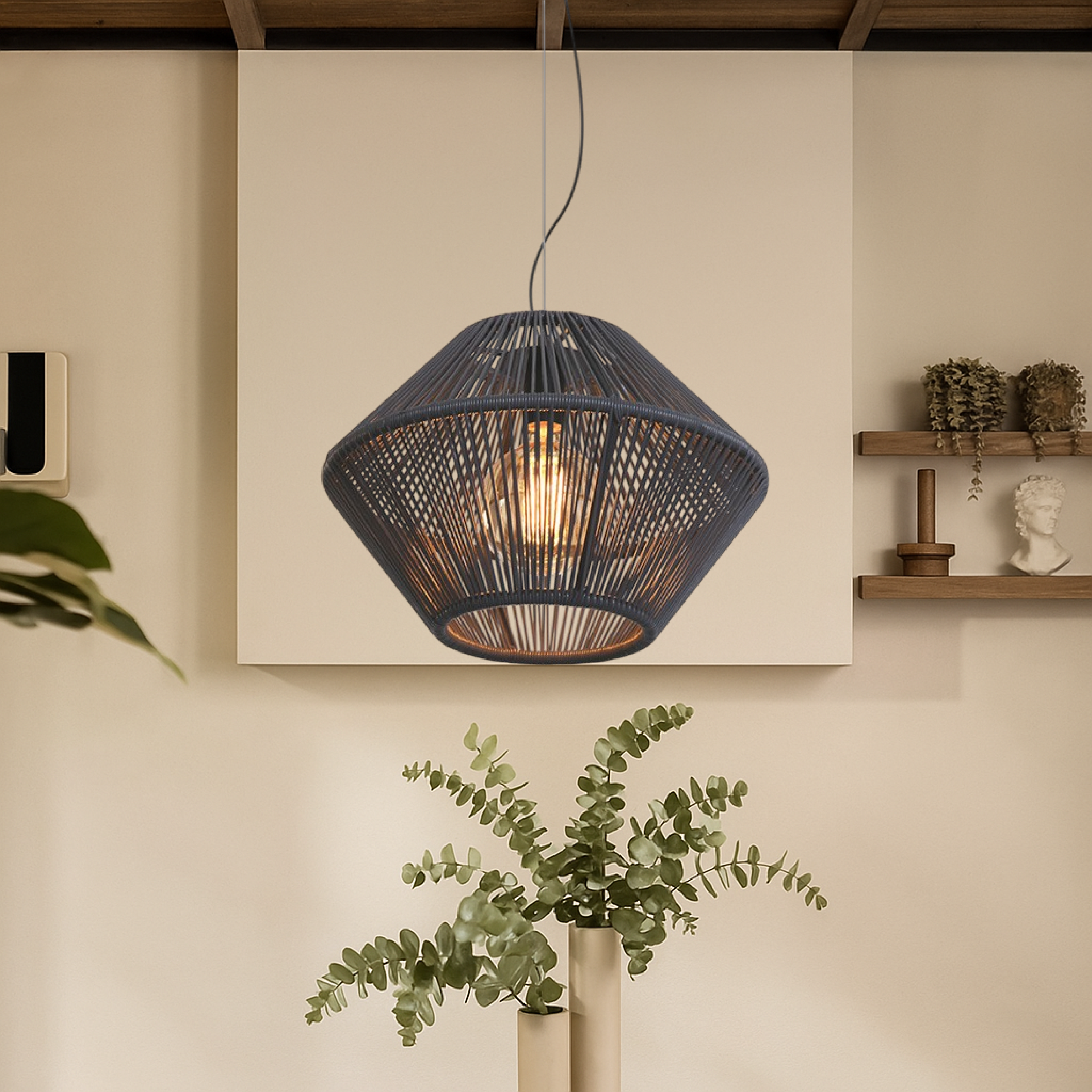 Handgeweven hanglamp