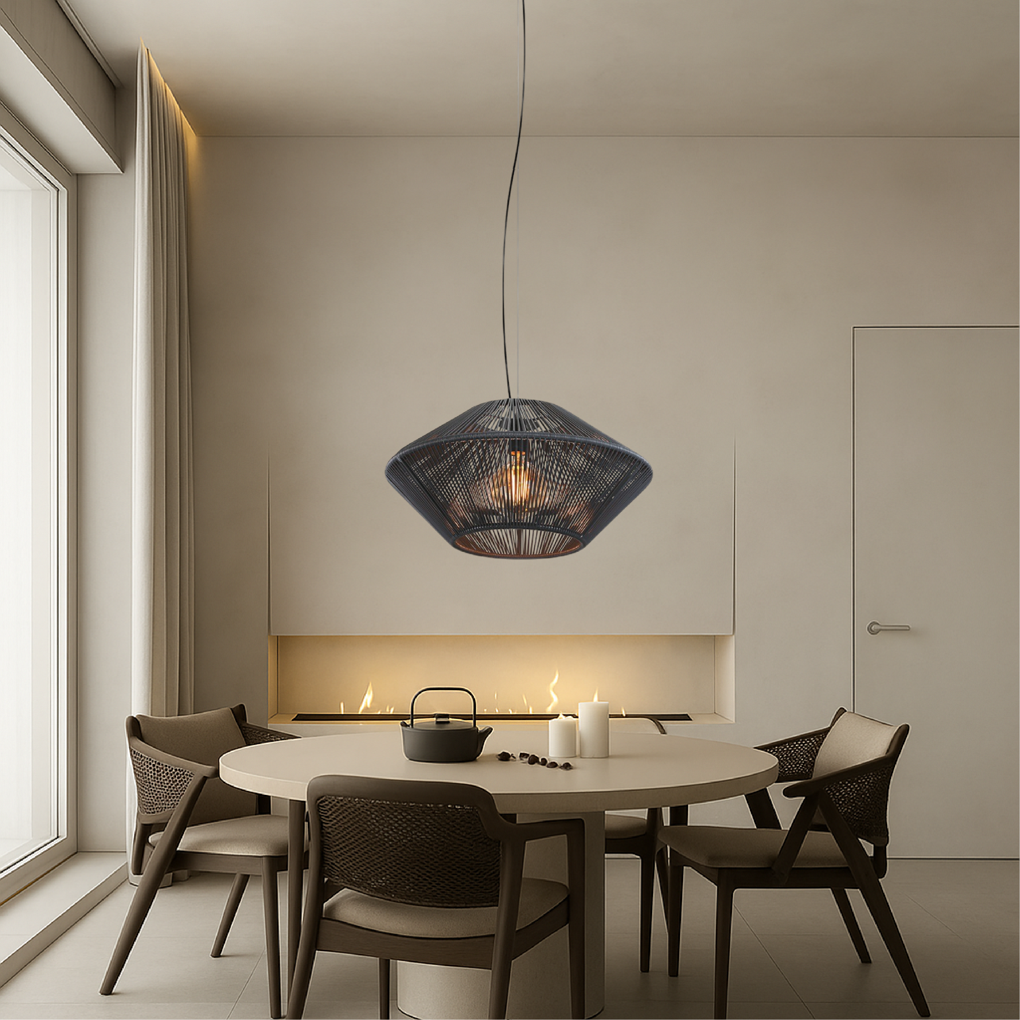 Handgeweven hanglamp