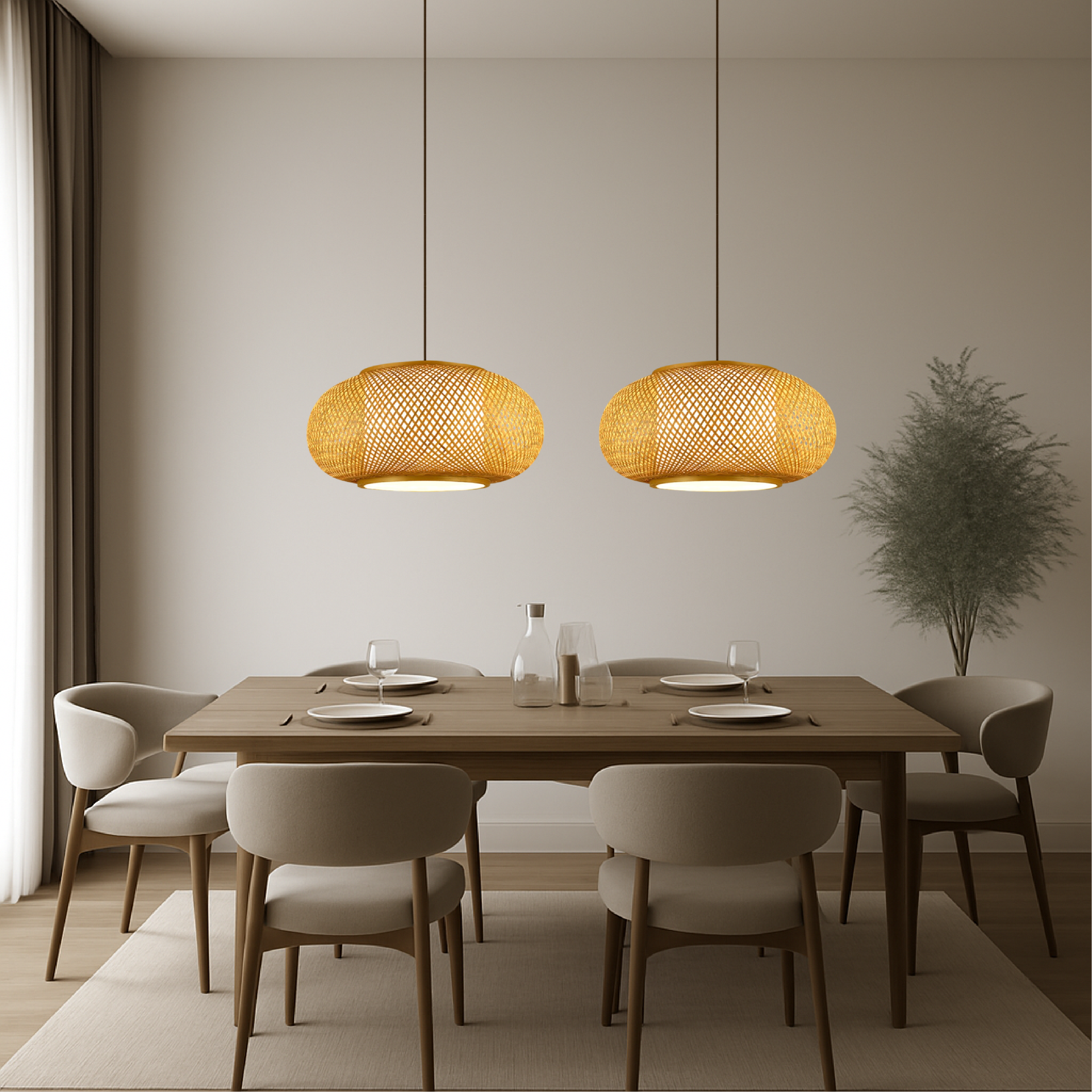 Hansens Bamboe Hanglamp