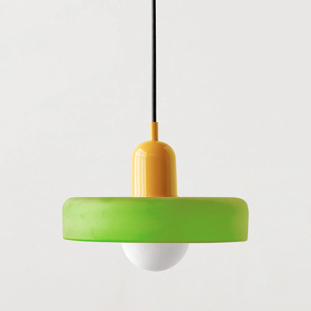 Bauhaus Gekleurd Glas Hanglamp
