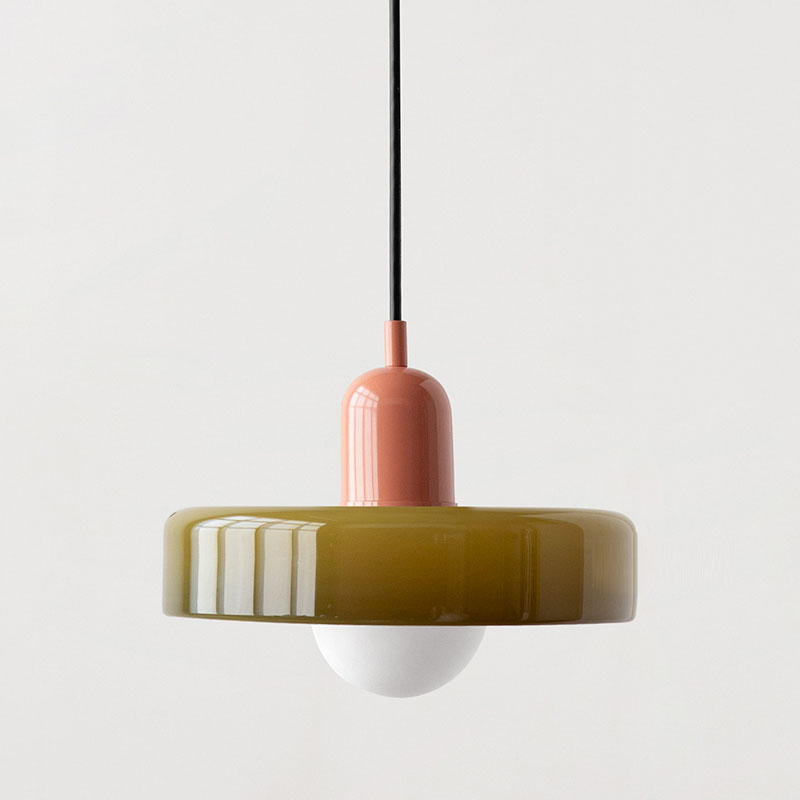 Bauhaus Gekleurd Glas Hanglamp
