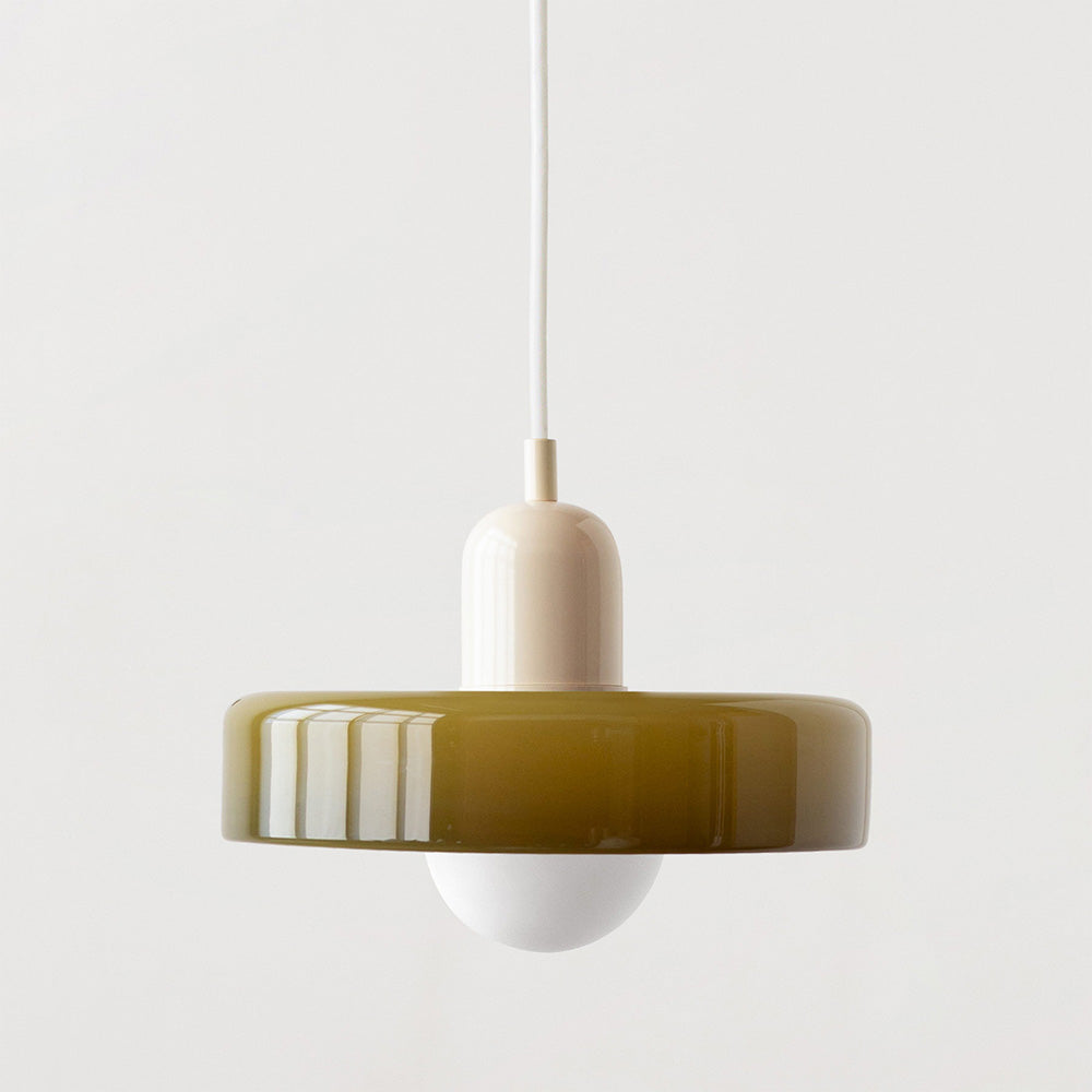 Bauhaus Gekleurd Glas Hanglamp