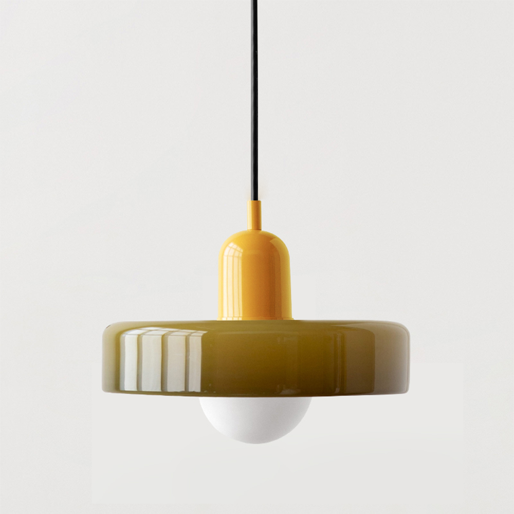 Bauhaus Gekleurd Glas Hanglamp
