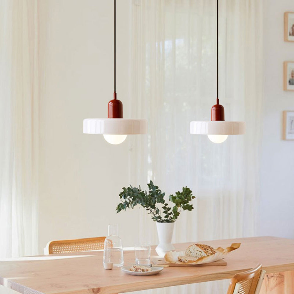 Bauhaus Gekleurd Glas Hanglamp