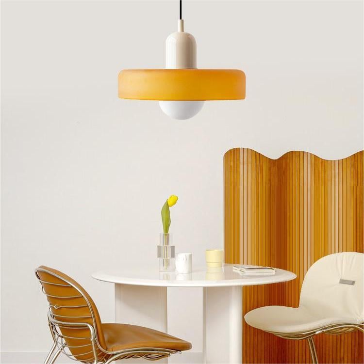 Bauhaus Gekleurd Glas Hanglamp