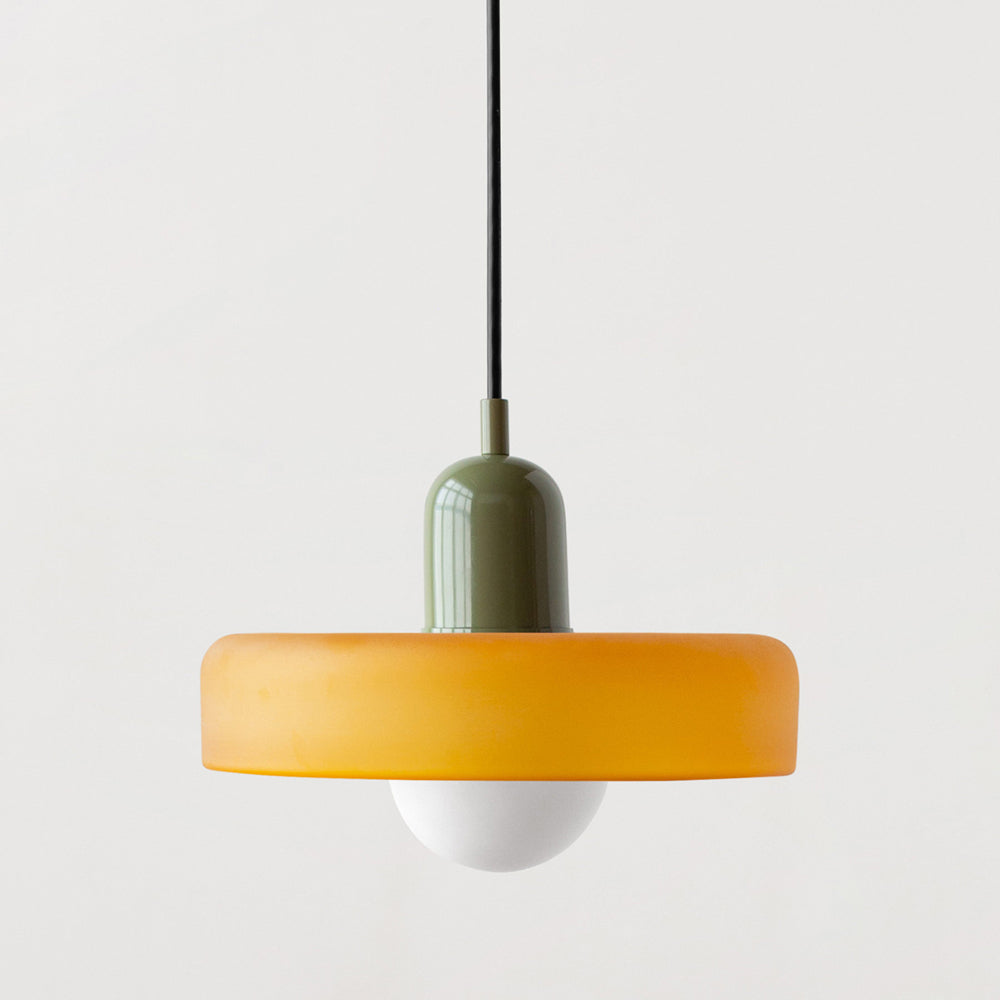 Bauhaus Gekleurd Glas Hanglamp