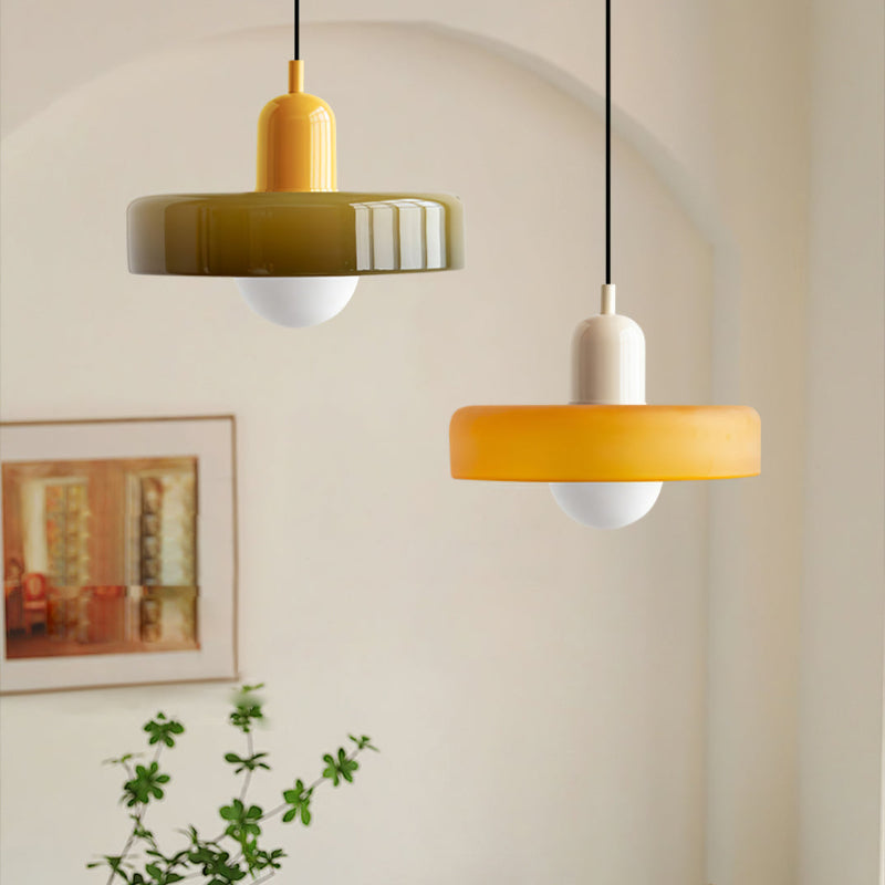 Bauhaus Gekleurd Glas Hanglamp