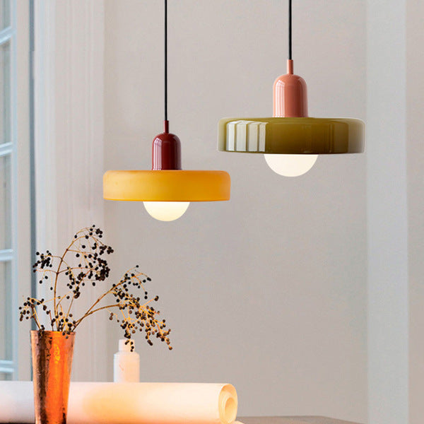 Bauhaus Gekleurd Glas Hanglamp