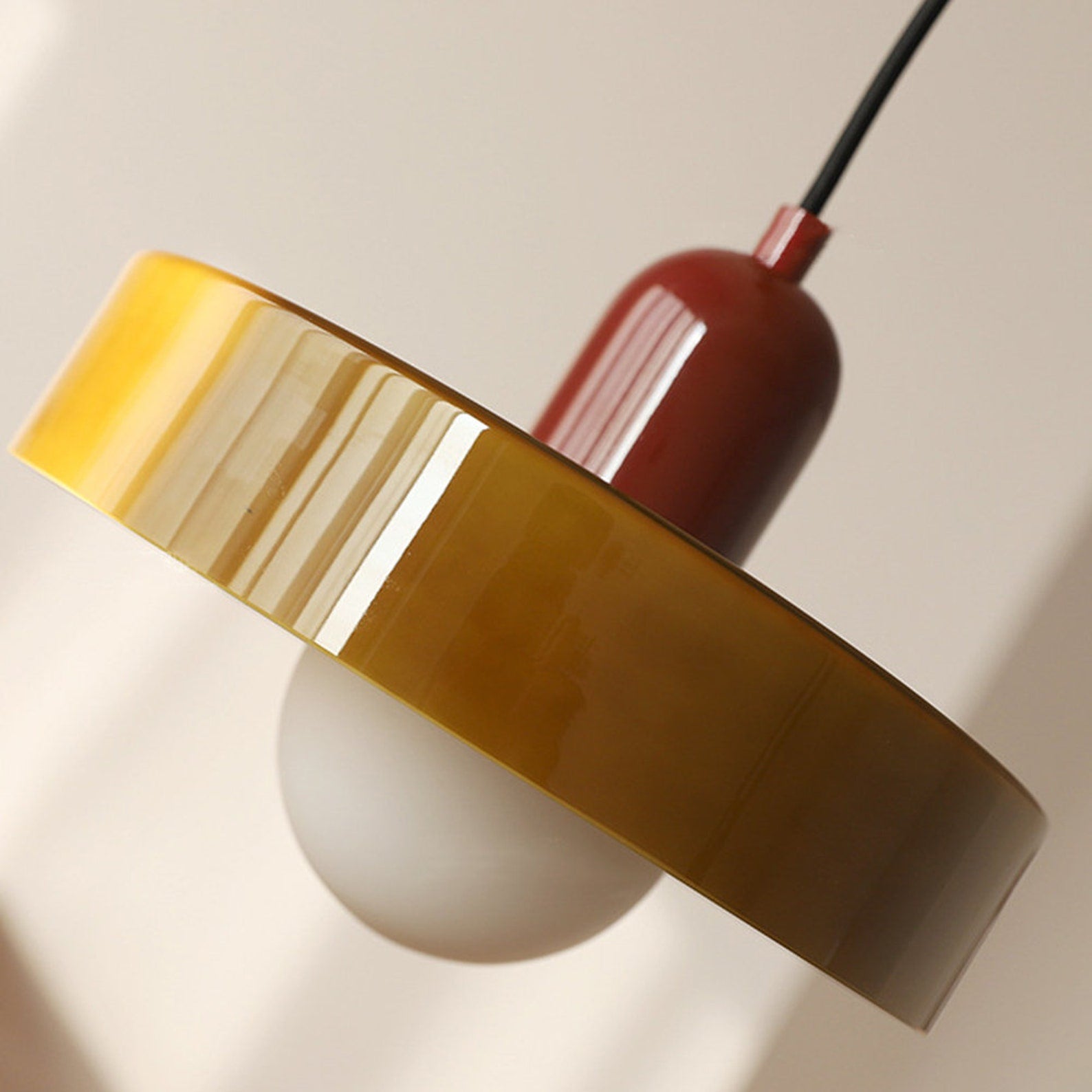 Bauhaus Gekleurd Glas Hanglamp