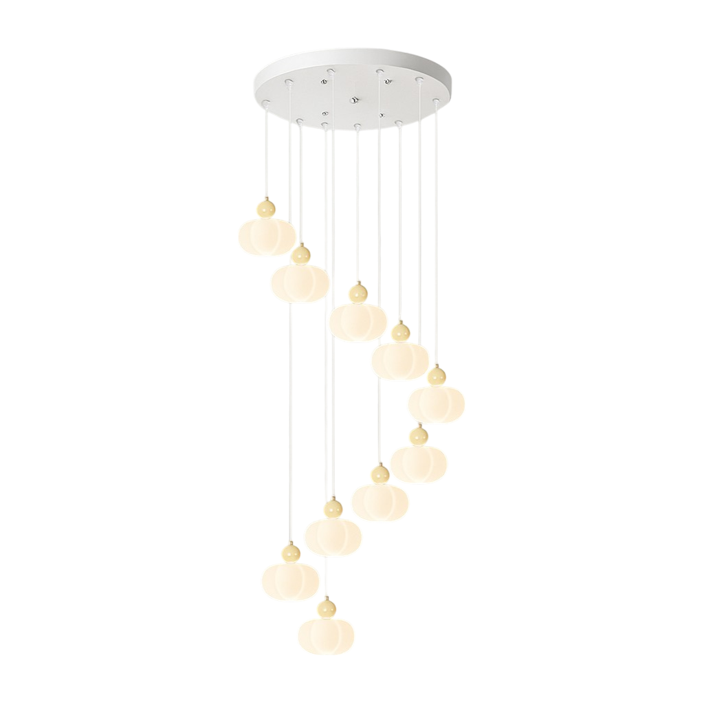 Art Deco Creme Trappenkroonluchter