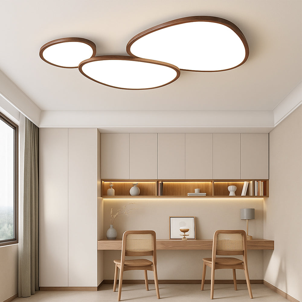 Ultra Dunne Donkere Houten Plafondlamp
