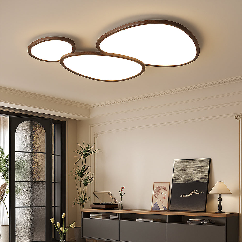 Ultra Dunne Donkere Houten Plafondlamp