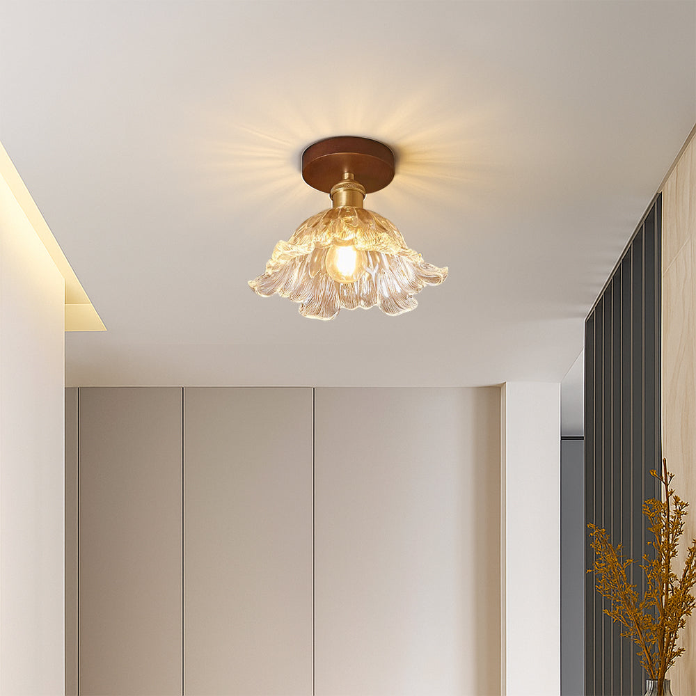 Bloem Glazen Plafondlamp