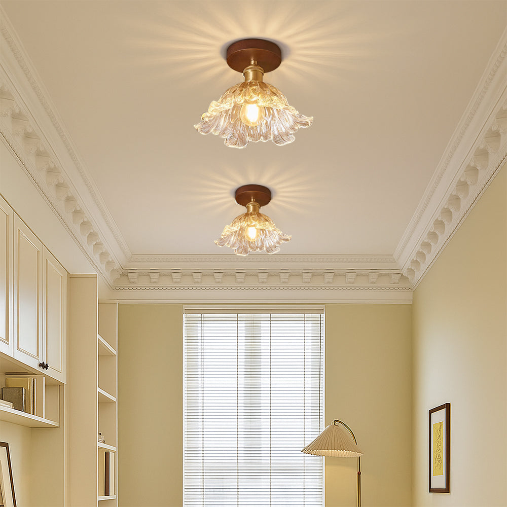 Bloem Glazen Plafondlamp