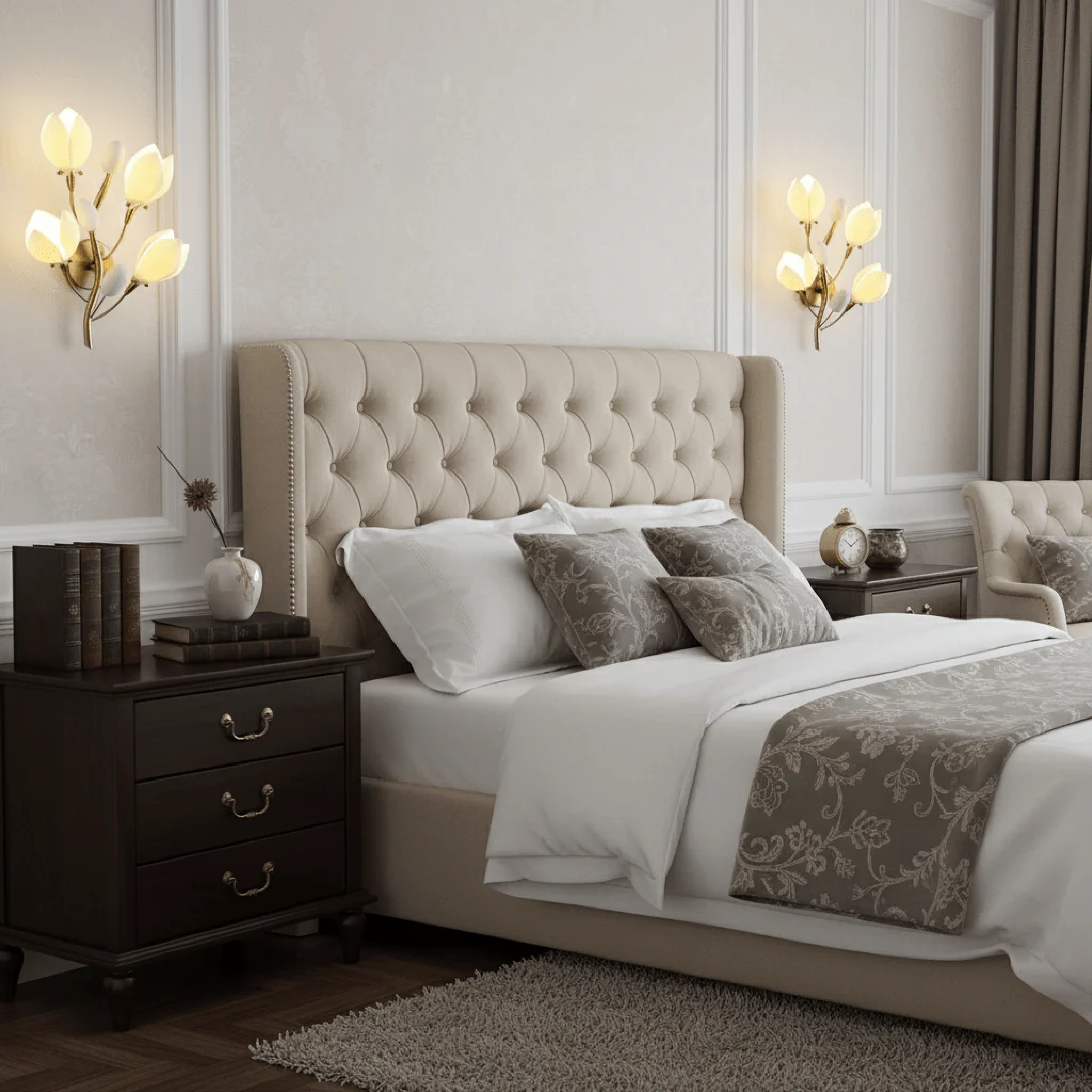 Keramische Bloem Wandlamp