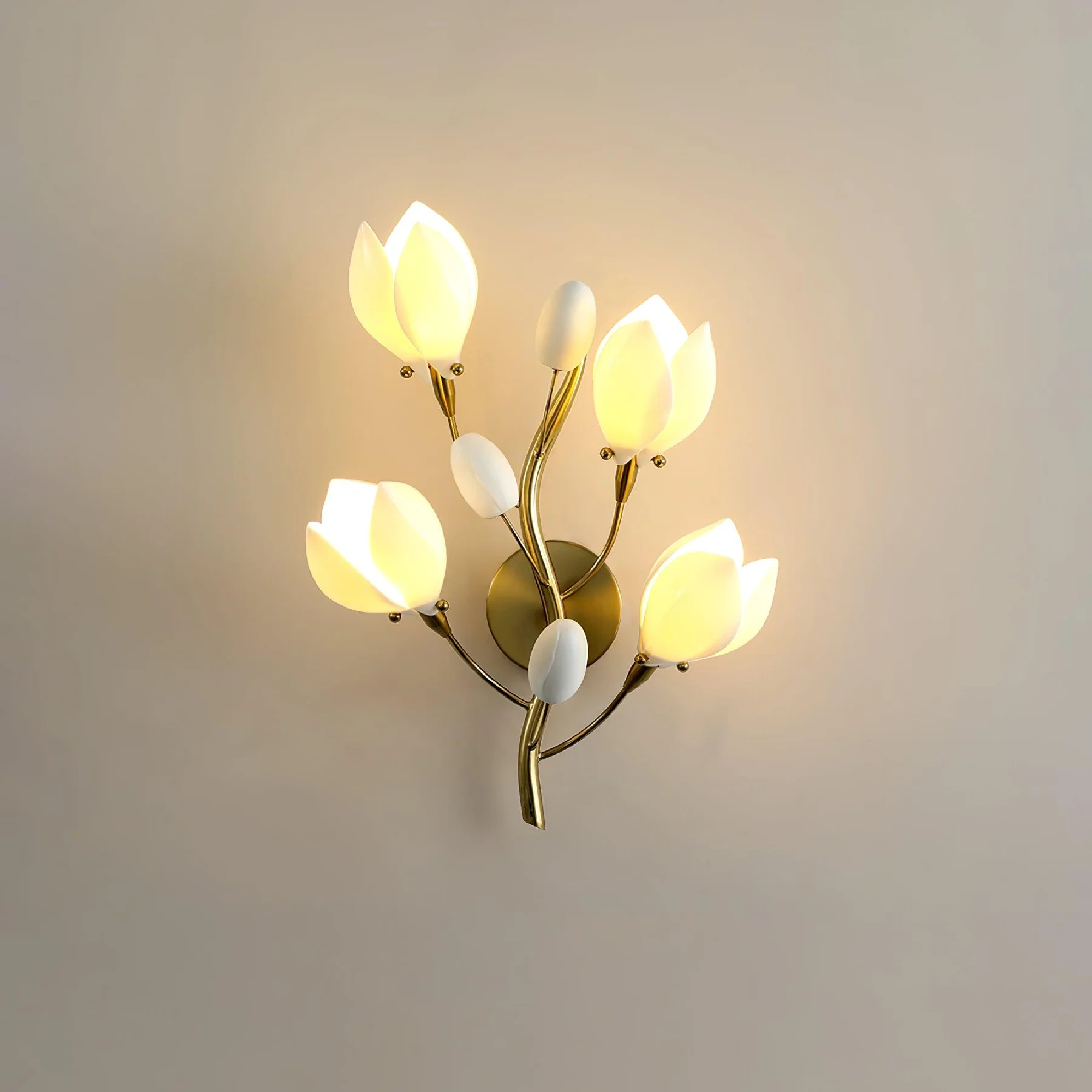 Keramische Bloem Wandlamp