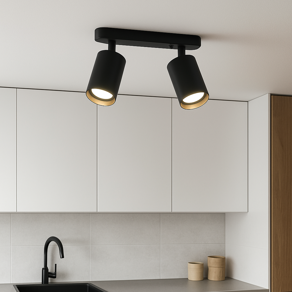 Draaibare 2-kops Spot Plafondlamp