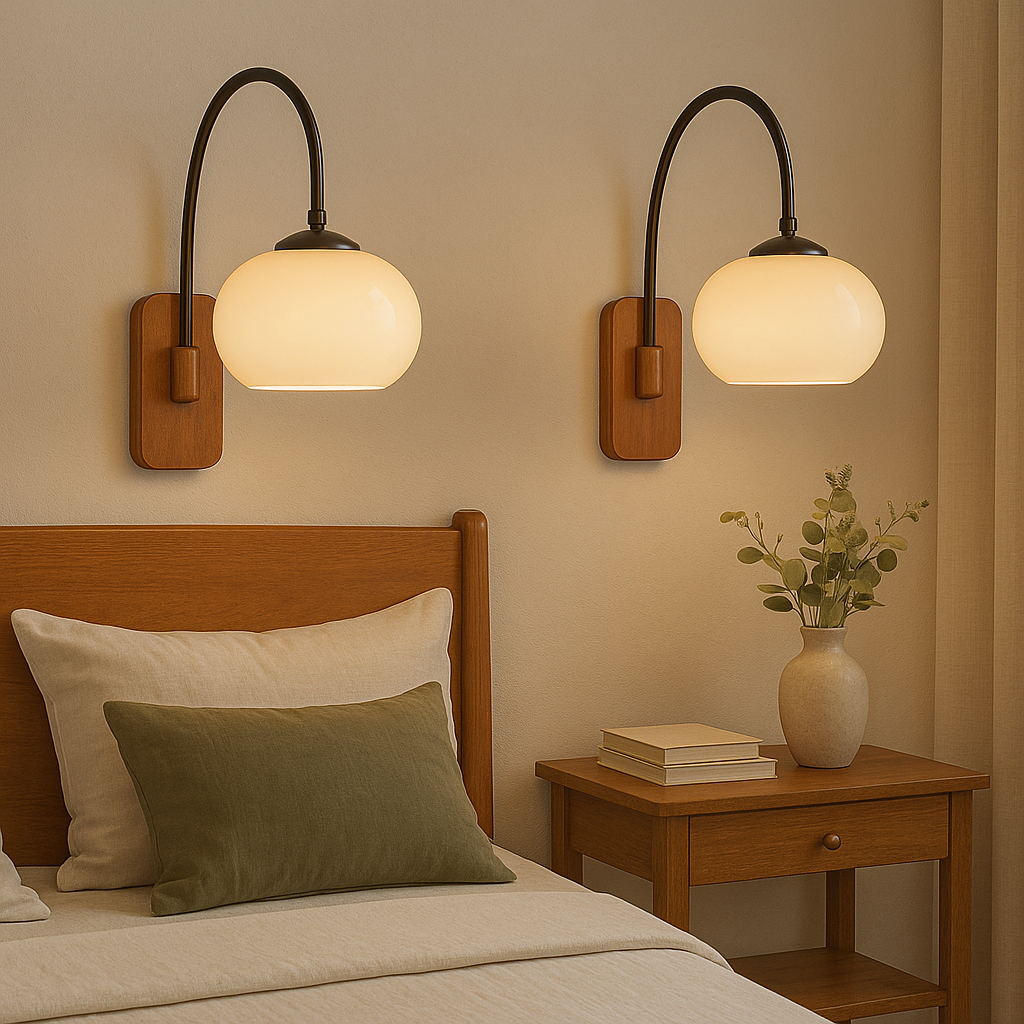 Bauhaus draaibare wandlamp Khaki