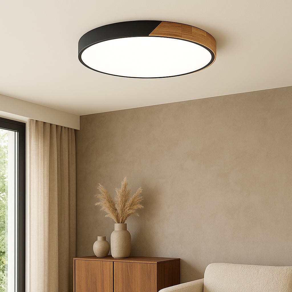 Scandinavische houten plafondlamp